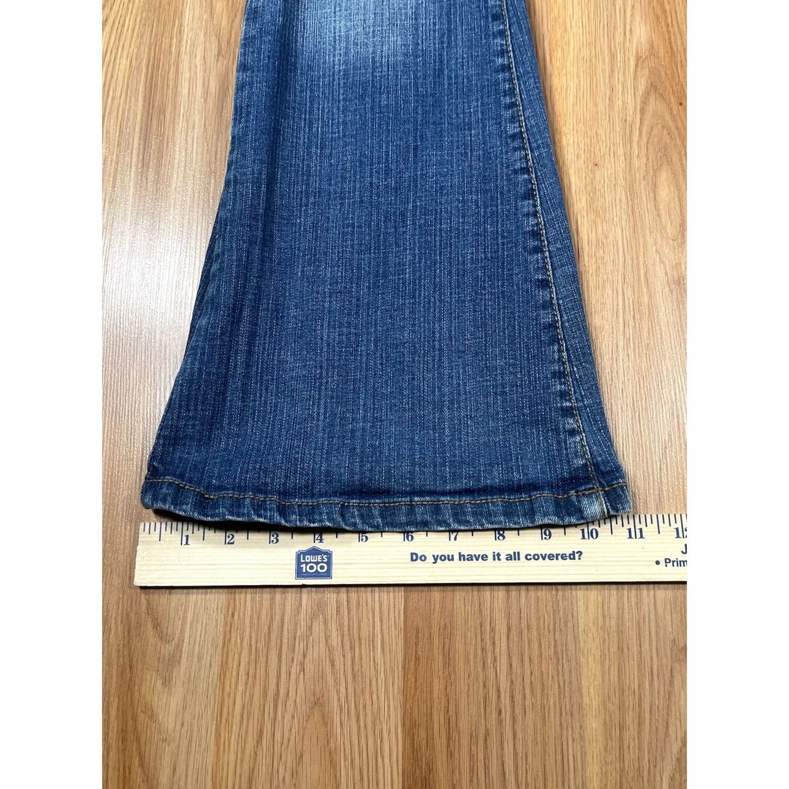 Southpole Southpole Jeans Co. Denim Jeans Mid Rise Flared Leg Faded Blue Cotton Blend Women’s 7 Size 28" / US 6 / IT 42 - 6 Thumbnail