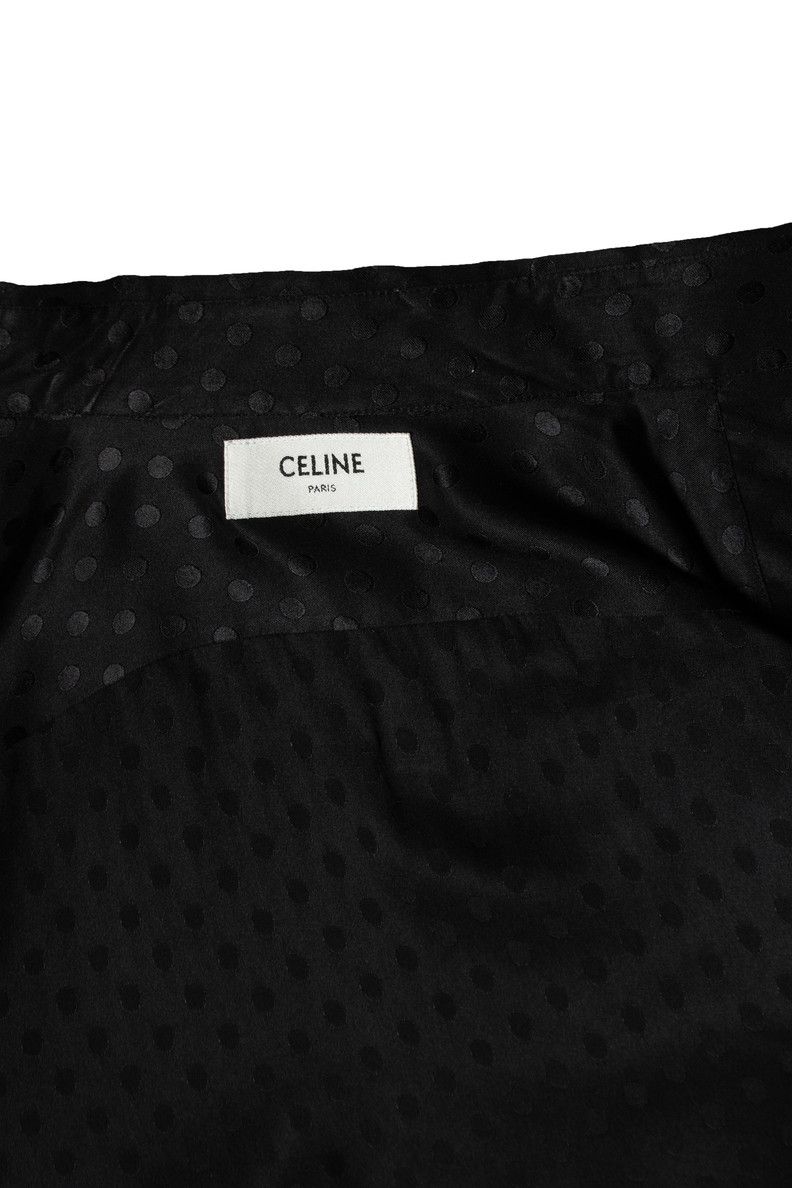 Celine Celine, Black silk polkadot shirt Size US M / EU 48-50 / 2 - 5 Thumbnail