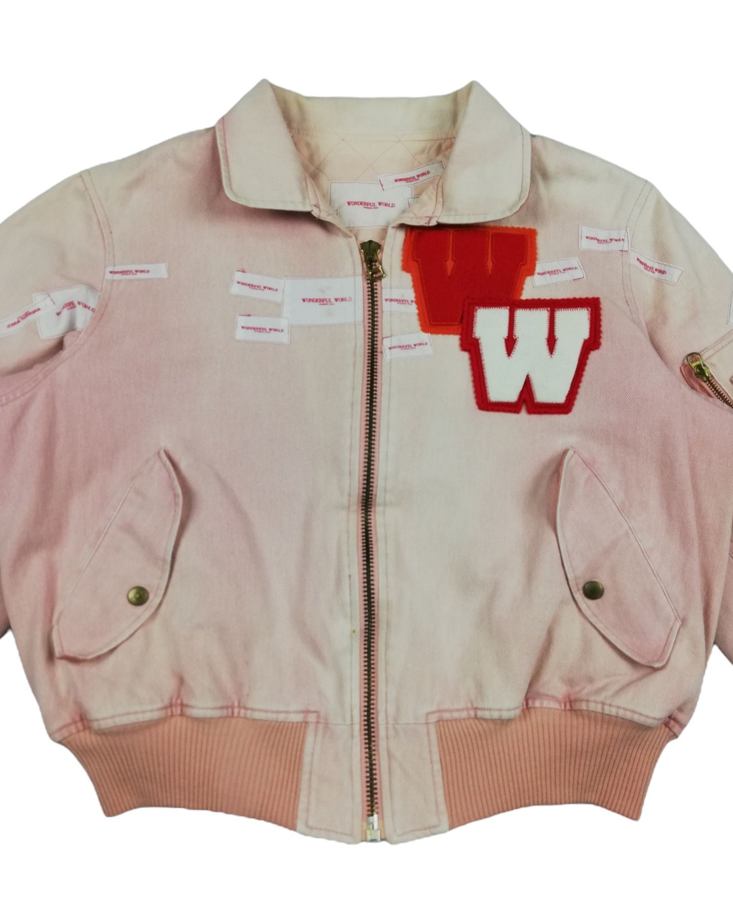 Japanese Brand × Kaneko Isao 🔥Wonderful World Kaneko Isao Denim Bomber Letterman Jacket Size US M / EU 48-50 / 2 - 5 Thumbnail