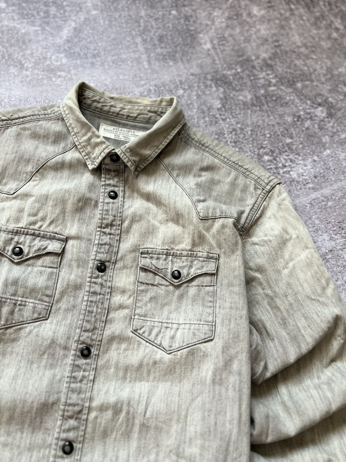Allsaints AllSaints denim jacket jeans distressed nice colour Size US S / EU 44-46 / 1 - 4 Thumbnail