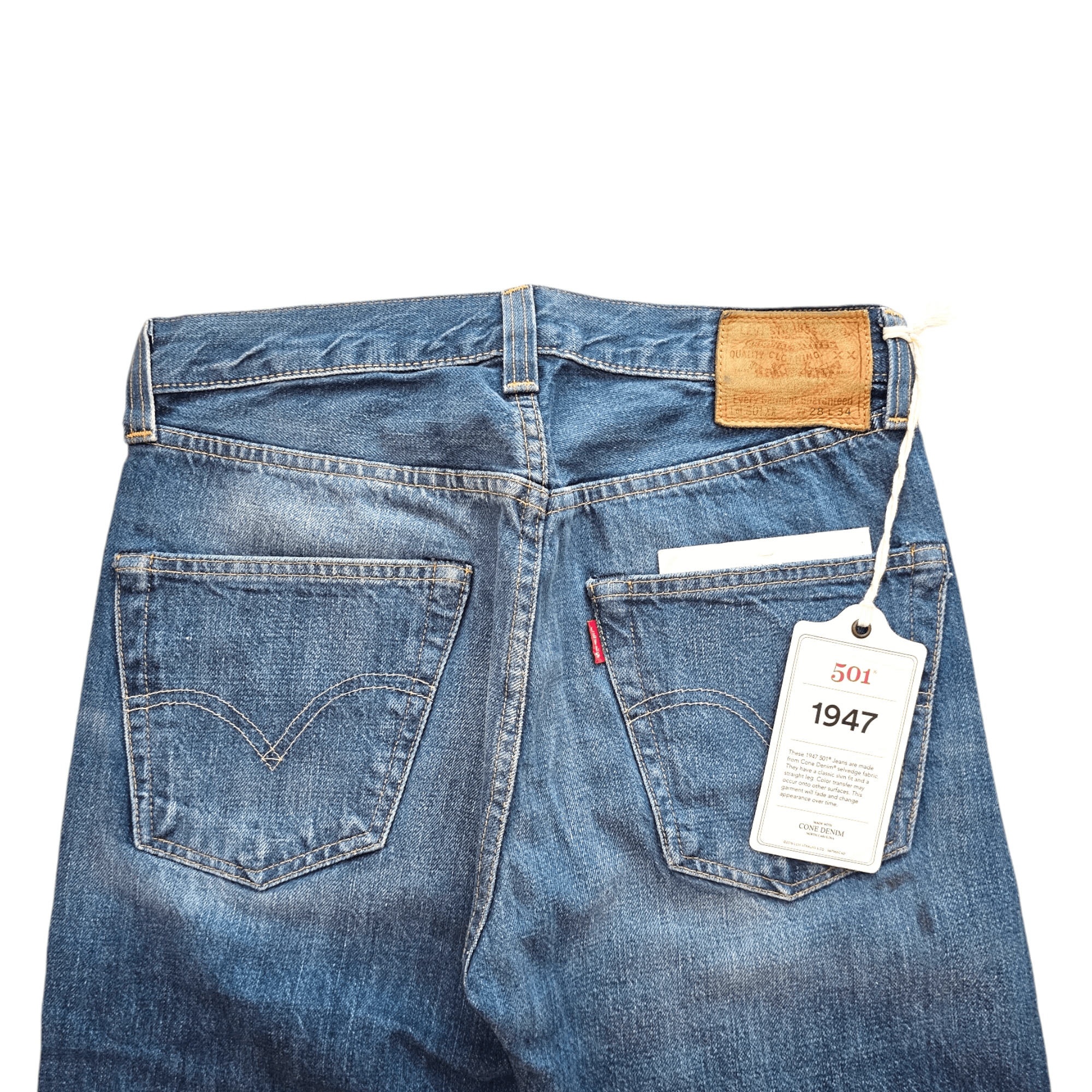 Levi's Vintage Clothing Levi's Vintage Clothing 1947 501 W28L34 Big E Selvedge Cone Size US 28 / EU 44 - 6 Thumbnail
