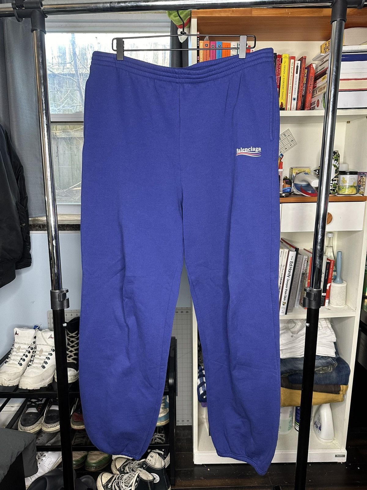 image of Balenciaga Campaign Sweats in Blue, Men's (Size 38)