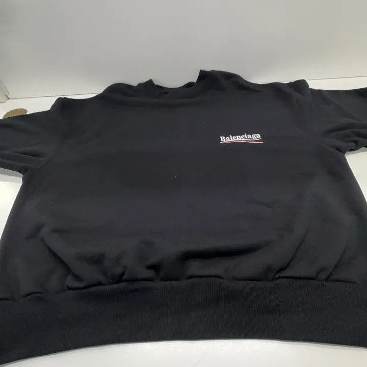 Balenciaga Balenciaga Balenciaga Logo Embroidered Long Sleeve Sweatsh Size US XS / EU 42 / 0 - 5 Thumbnail