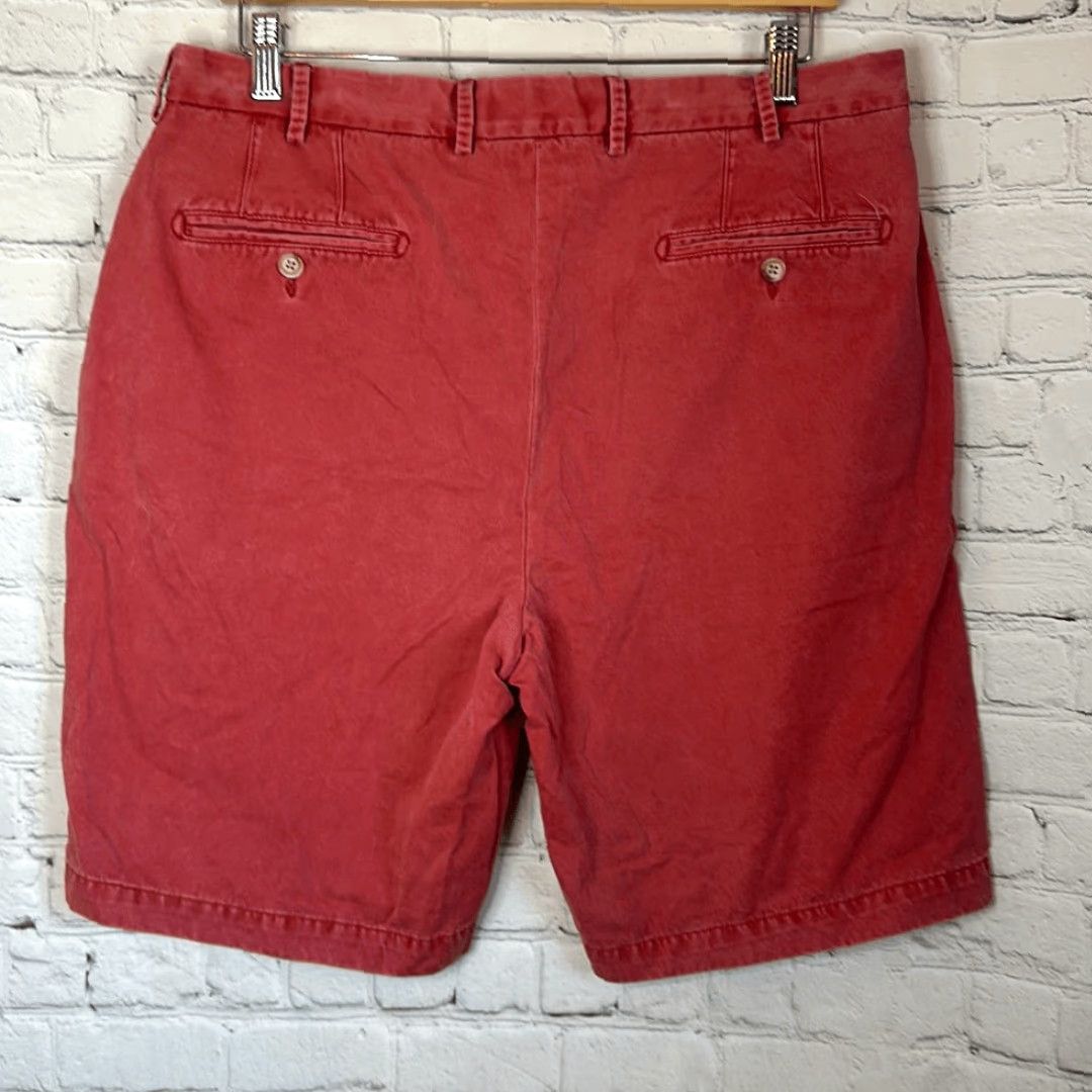 Peter Millar Peter Millar Bermuda Shorts Men 35 Winston Washed Twill Red Pima Cotton Mens, Red, 35, Regular Size US 35 - 4 Thumbnail