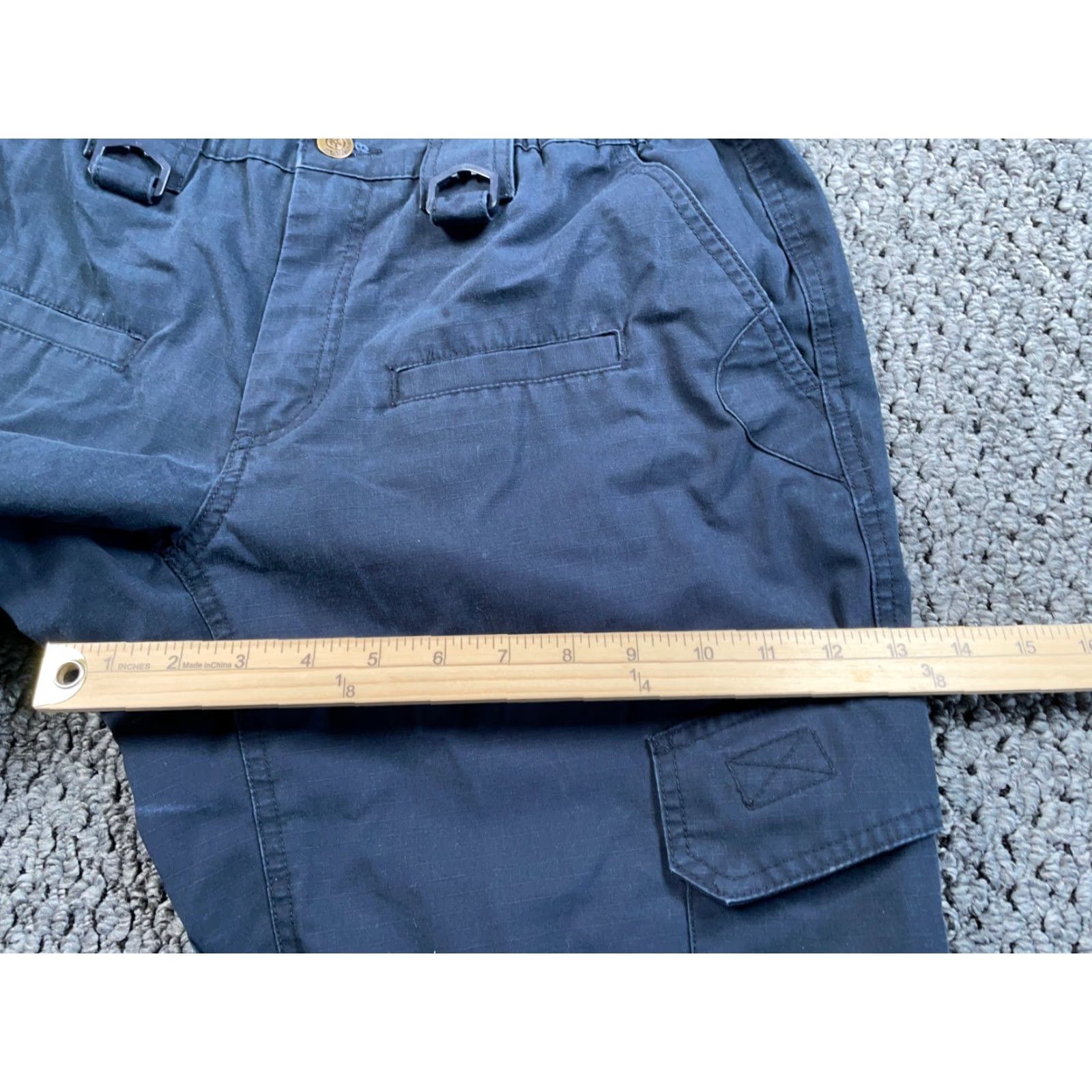 Vintage Military Tactical Pants Women's 10 (31 x 30.5) Dark Blue Ripstop Fabric Size 32" / US 10 / IT 46 - 7 Thumbnail