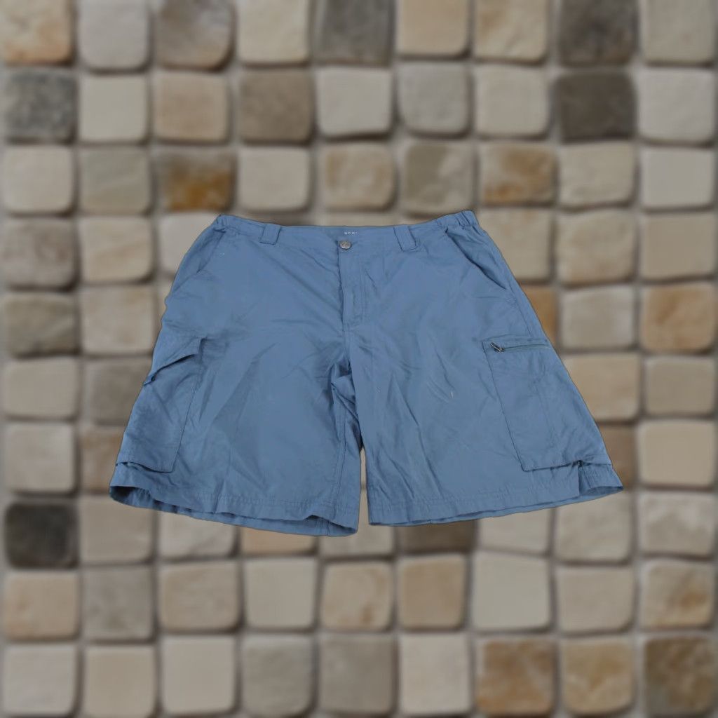 Vintage Columbia Shorts Mens 38 Omnishade Blue Nylon Lightweight Cargo 10" Size US 38 / EU 54 - 1 Thumbnail