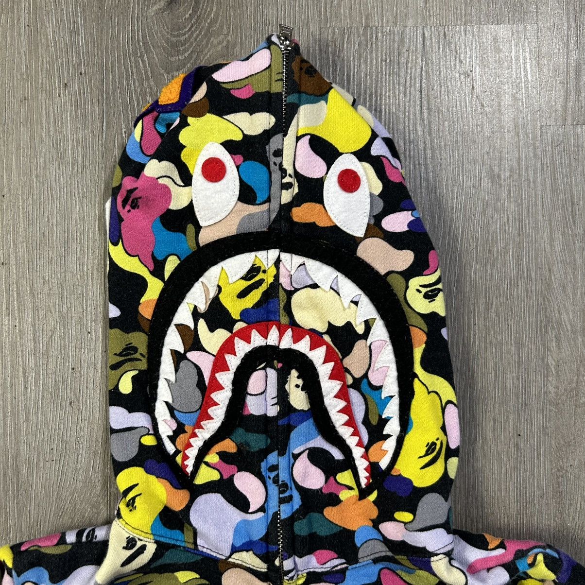 Bape BAPE Multi Camo Shark Full Zip Hoodie Size XS / US 0-2 / IT 36-38 - 2 Thumbnail