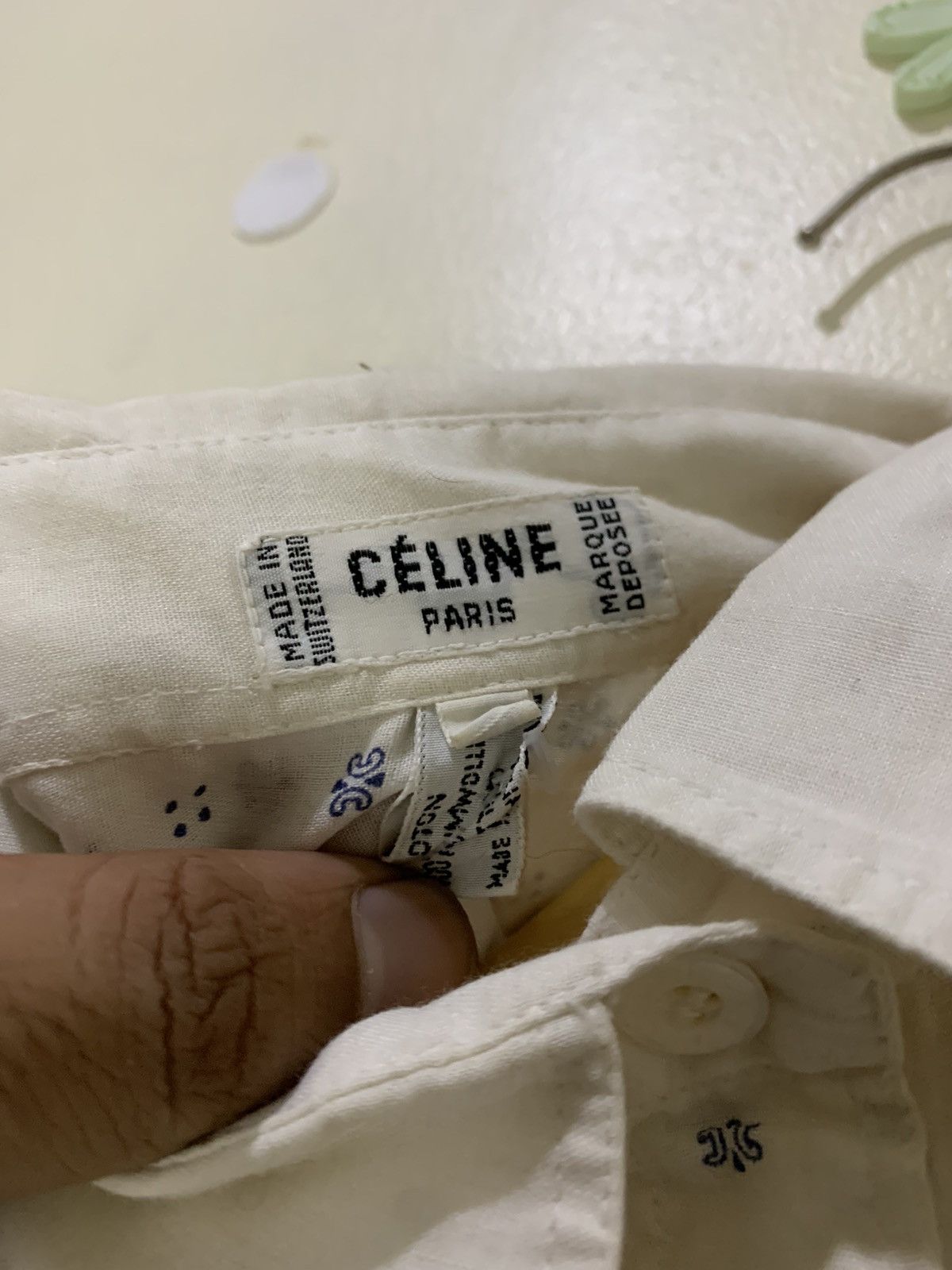 Celine 🌪️ACEPT OFFER🌪️Vintage Celine Monogram Shirt Size M / US 6-8 / IT 42-44 - 4 Thumbnail