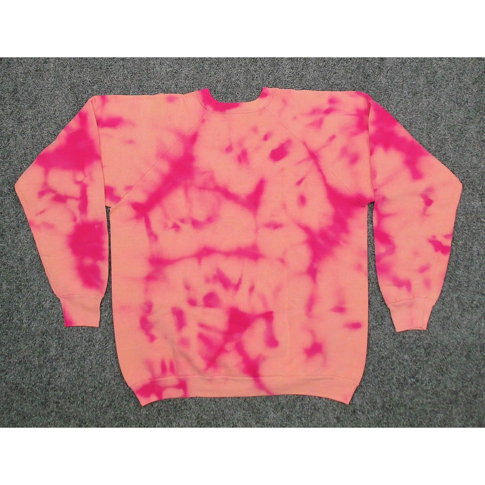 Fruit Of The Loom Vintage 90s Made in USA Pink Tie Dye Raglan Sweatshirt Size XL / US 12-14 / IT 48-50 - 4 Thumbnail