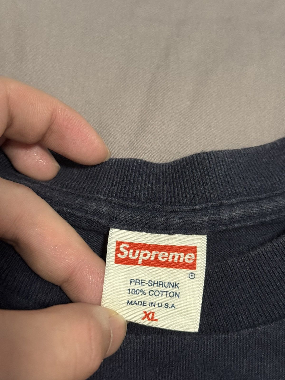 Supreme Supreme 911 box logo tee T-shirt navy XL Size US XL / EU 56 / 4 - 4 Thumbnail