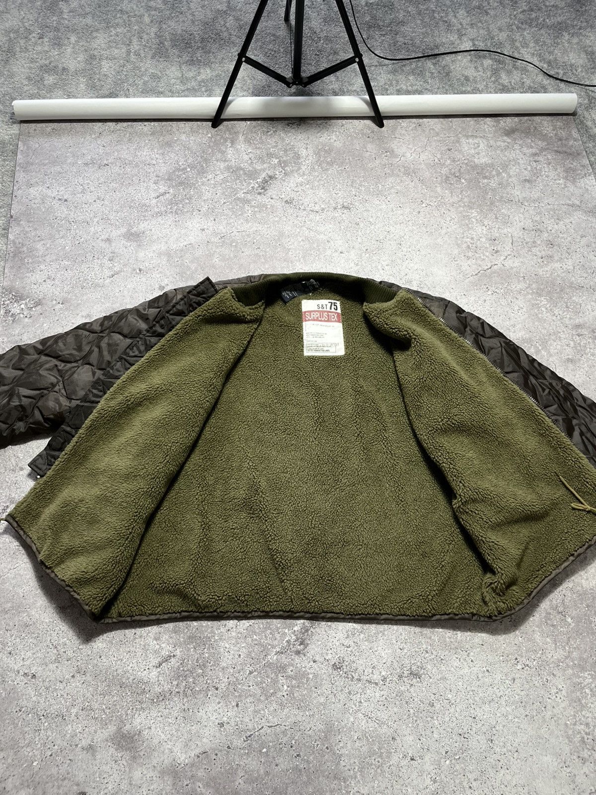 Surplus Research Vintage SURPLUS TEX Quiled Army Sherpa bomber jacket Size US XXL / EU 58 / 5 - 10 Thumbnail