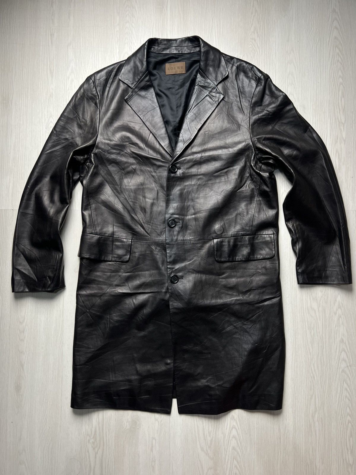Loewe Vintage Loewe Leather Blazer Jacket Size US L / EU 52-54 / 3 - 1 Thumbnail