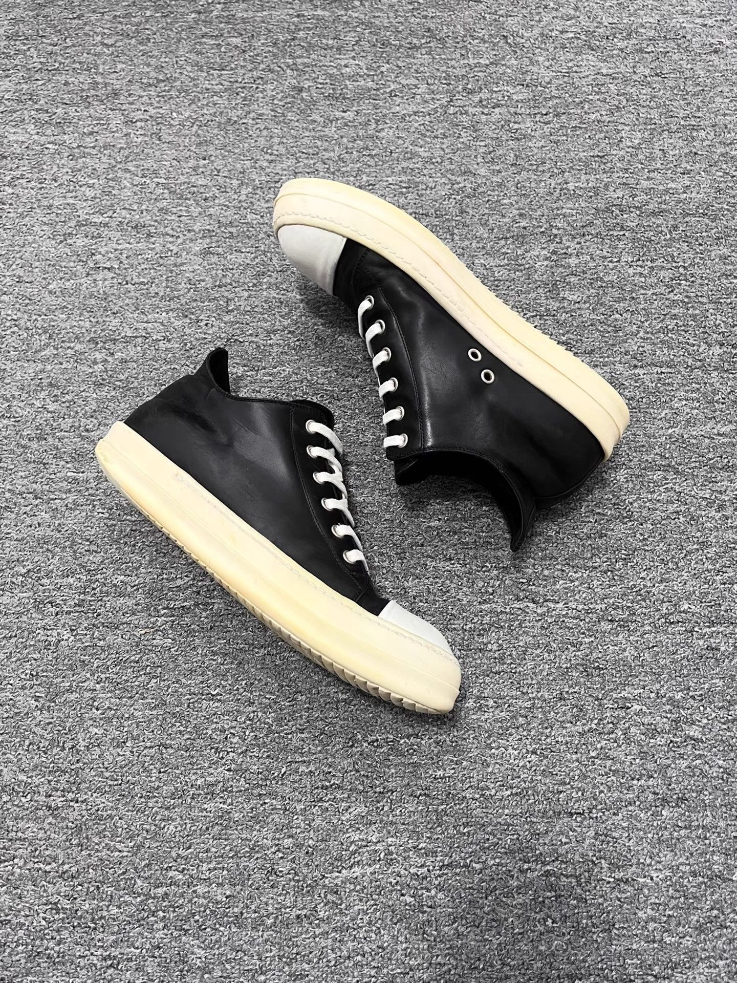 Rick Owens Rick Owens Mainline Leather Low-top Ramones K34 Size US 7.5 / EU 40-41 - 5 Thumbnail