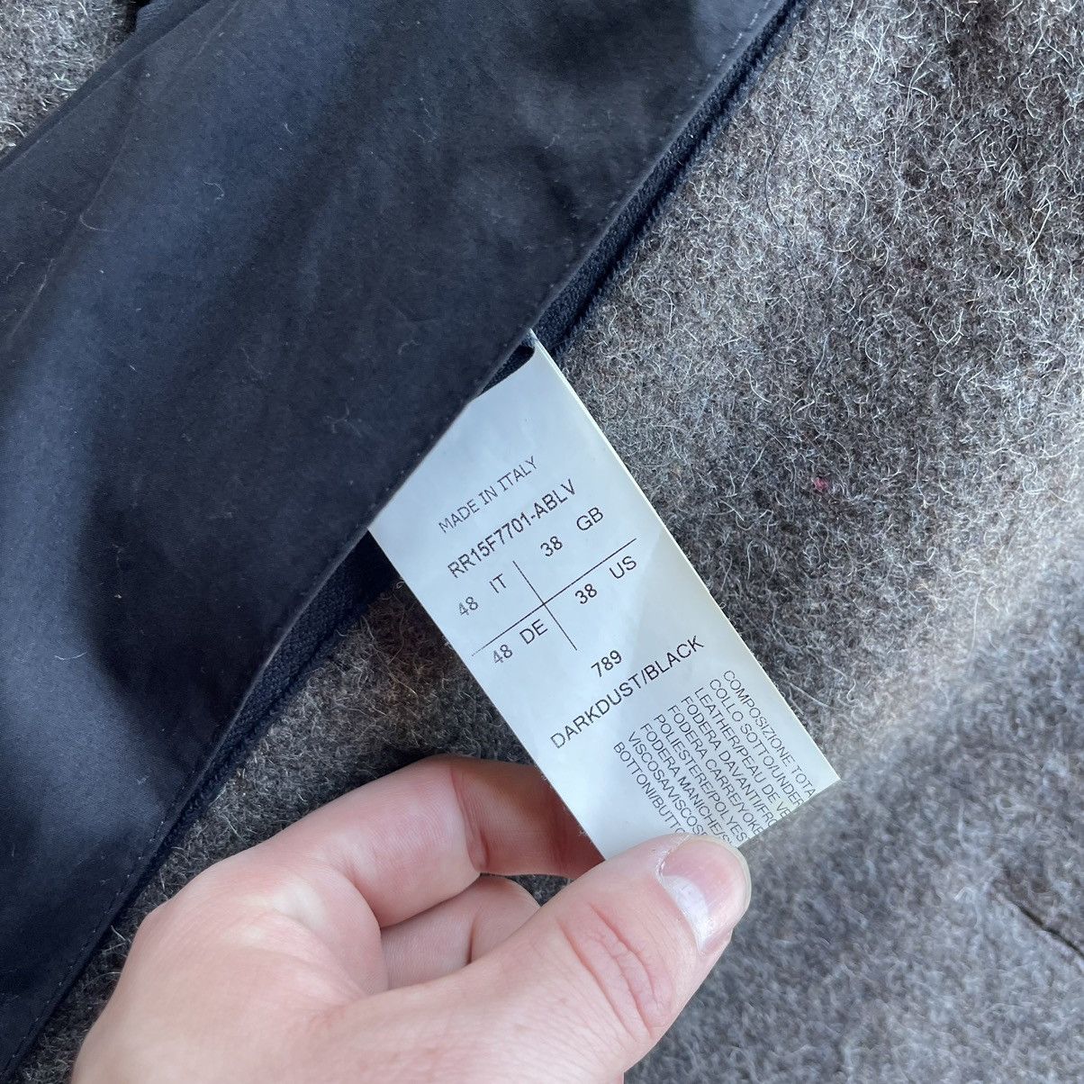 Rick Owens Rick Owens Boiled Wool Double Breasted Trench Coat Size US M / EU 48-50 / 2 - 6 Thumbnail