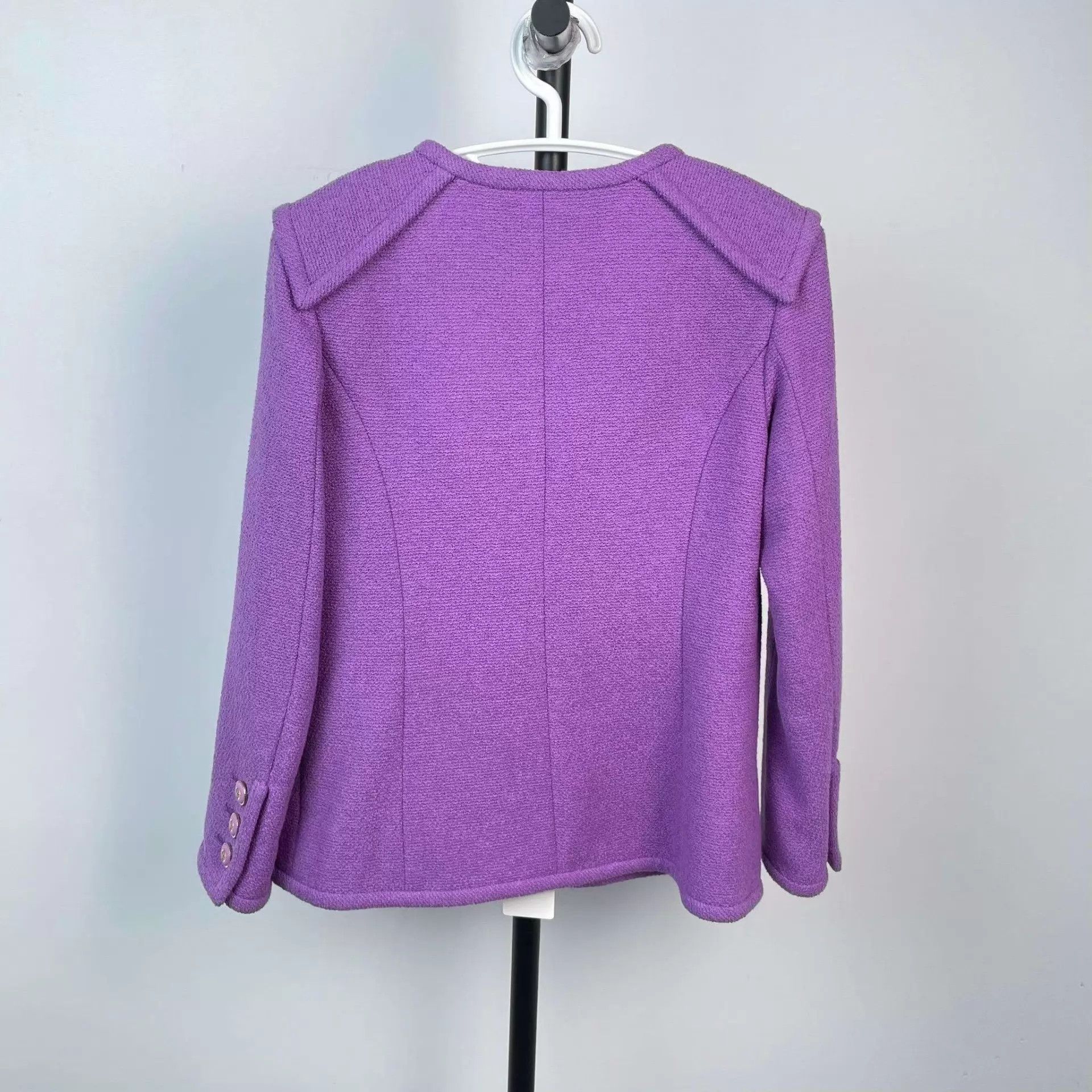 Chanel Chanel tweed women's jacket Purple 36 95 New Size XS / US 0-2 / IT 36-38 - 2 Thumbnail