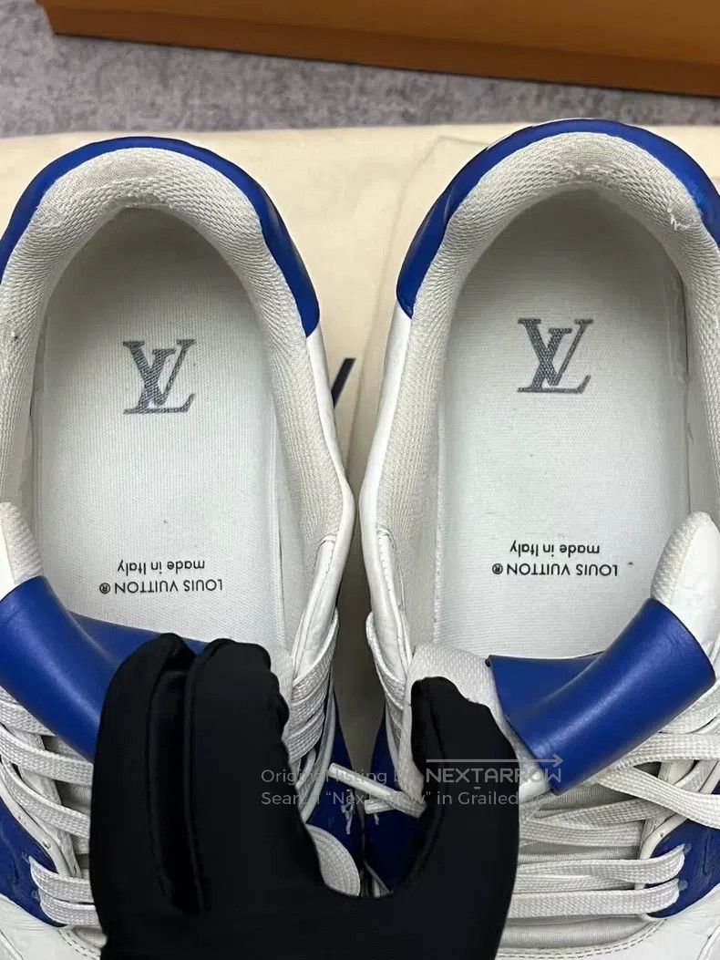 Louis Vuitton Louis Vuitton Blue and White Trainer Casual Shoes Size US 7 / EU 40 - 5 Thumbnail