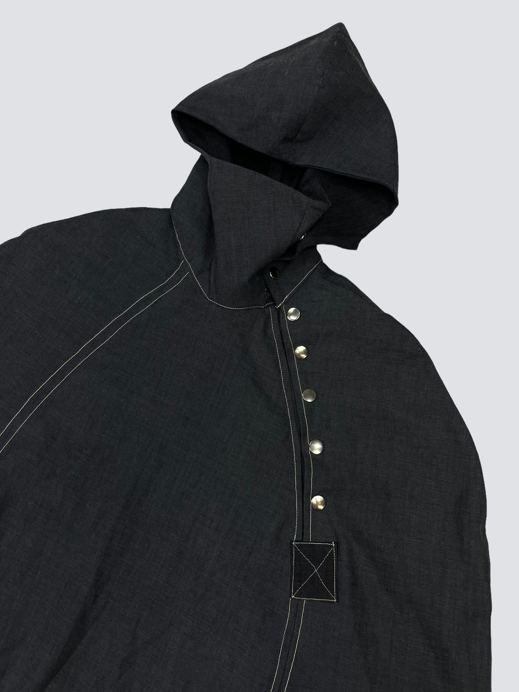 Other ARCHIVE UPCYCLE BONDAGE HEAVY PONCHO WITH NINJA HOOD № 2002 Size US XL / EU 56 / 4 - 3 Thumbnail