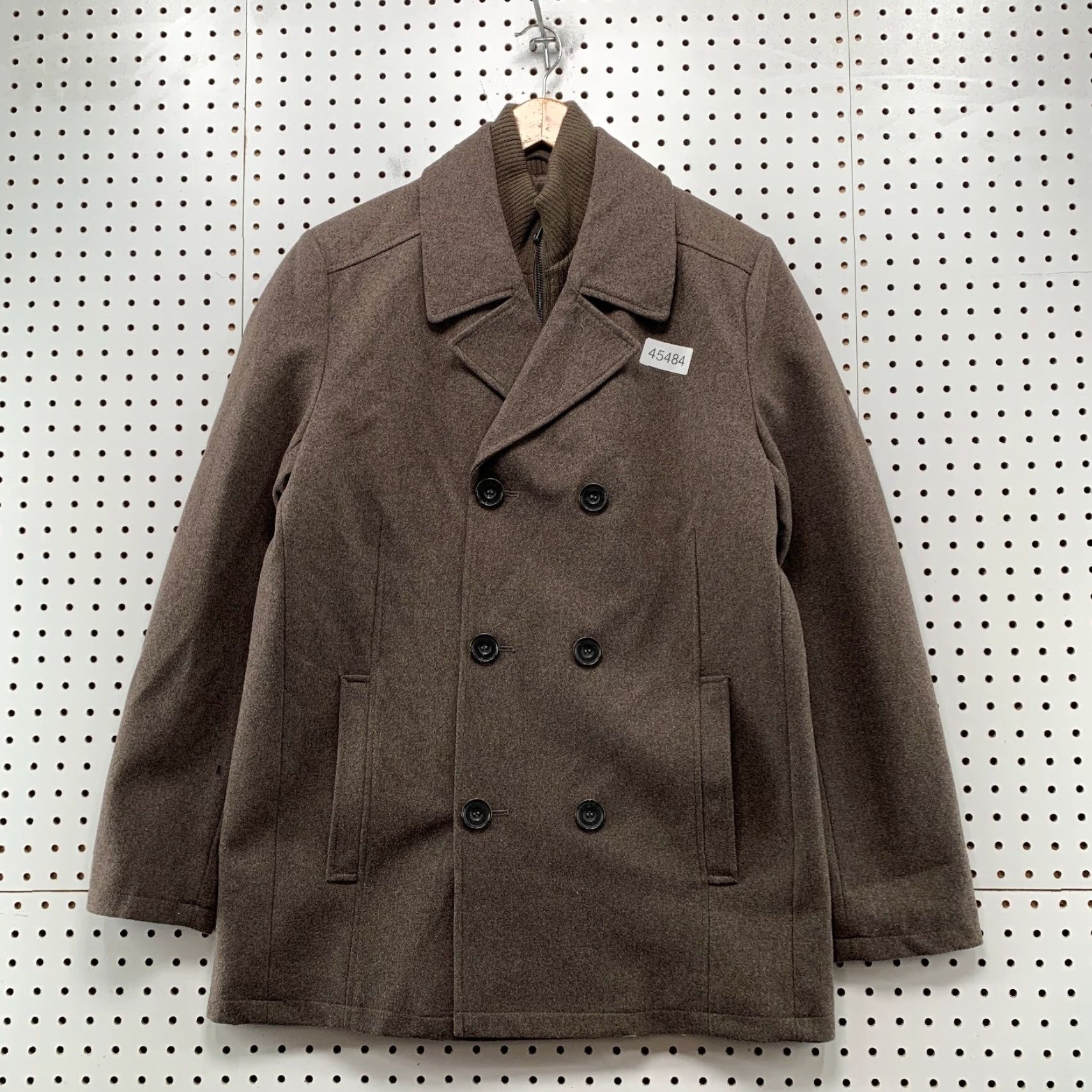 Kenneth Cole Keninneth Cole Wool Peacoat Mens M Brown Zip Coat Business Coat Size US M / EU 48-50 / 2 - 2 Thumbnail