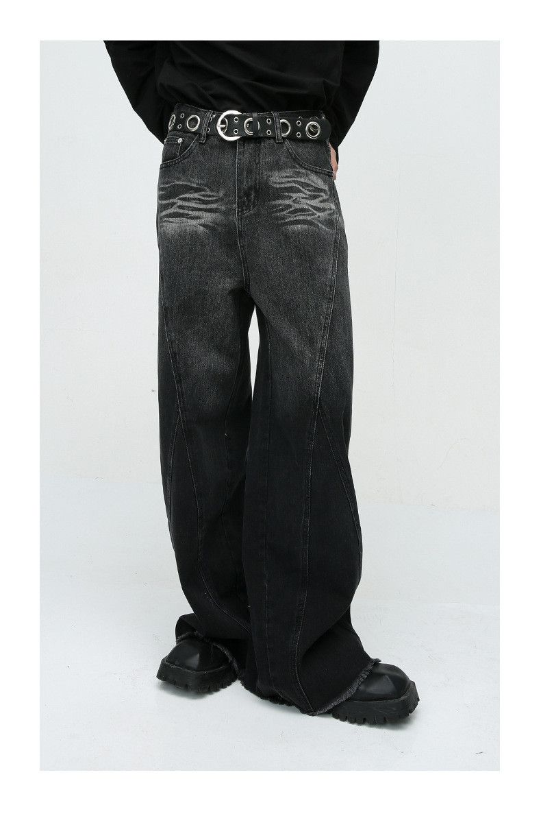 Japanese Brand Street retro patchwork loose washed jeans Size US 32 / EU 48 - 2 Thumbnail