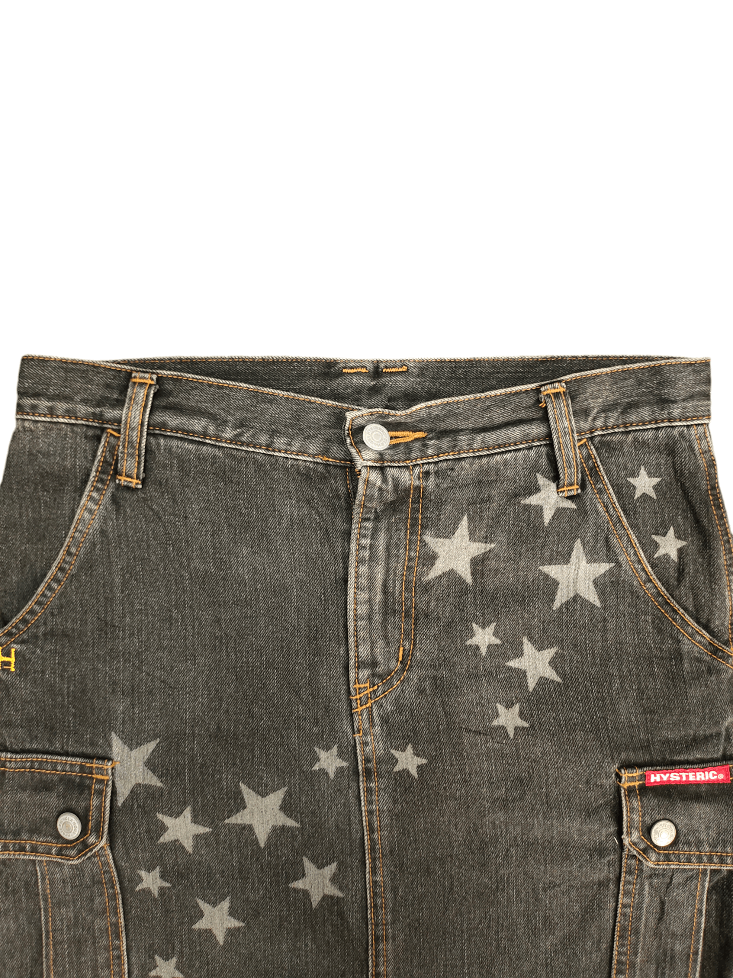 Hysteric Glamour Vintage 90s Hysteric Glamour Stars Cargo Denim Skirt Size 31" - 2 Thumbnail