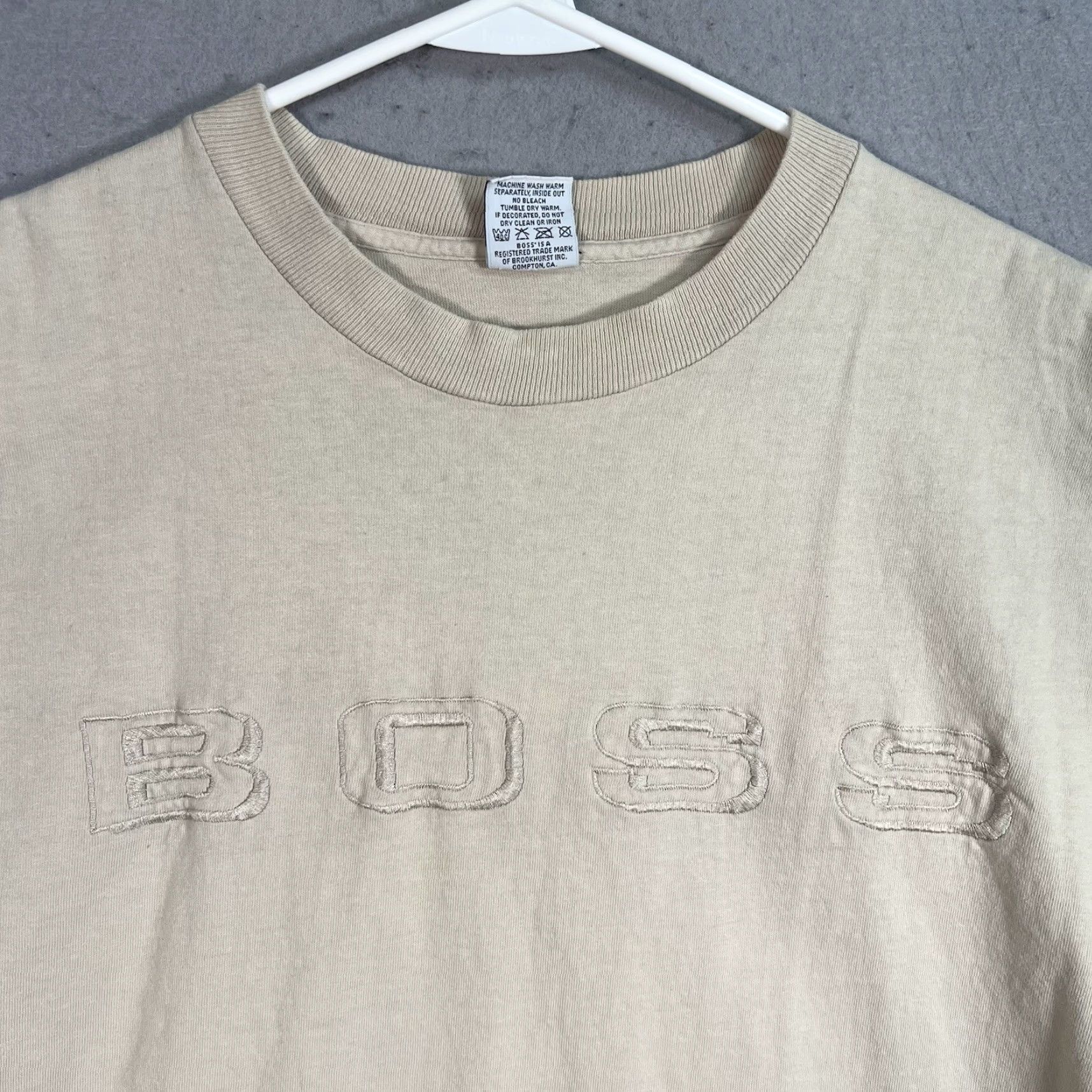 Vintage VINTAGE Boss Shirt Adult XL Beige 1990s Sportswear/Beach Mens Size US XL / EU 56 / 4 - 2 Thumbnail