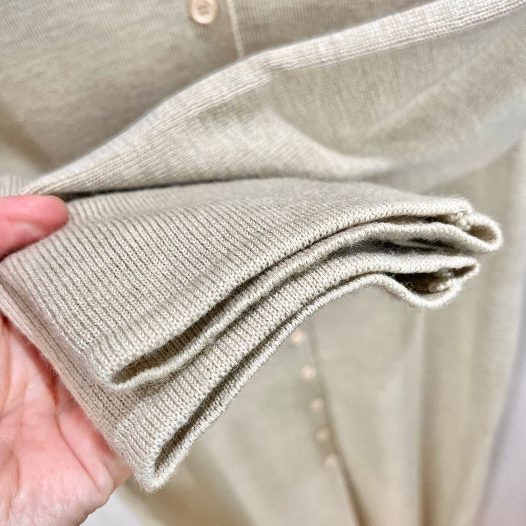 Other Vintage Tan Button Front Maxi Sweater Dress Size L Size L / US 10 / IT 46 - 4 Thumbnail