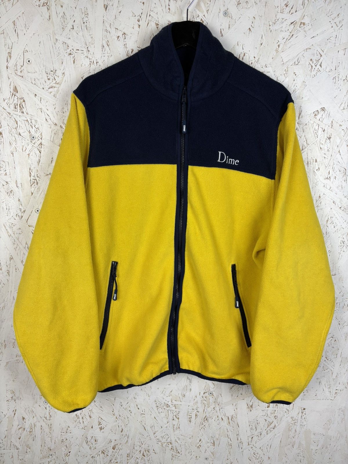 Dime Dime Two Tone Polar Fleece Jacket Yellow Blue Size M Size US M / EU 48-50 / 2 - 1 Thumbnail