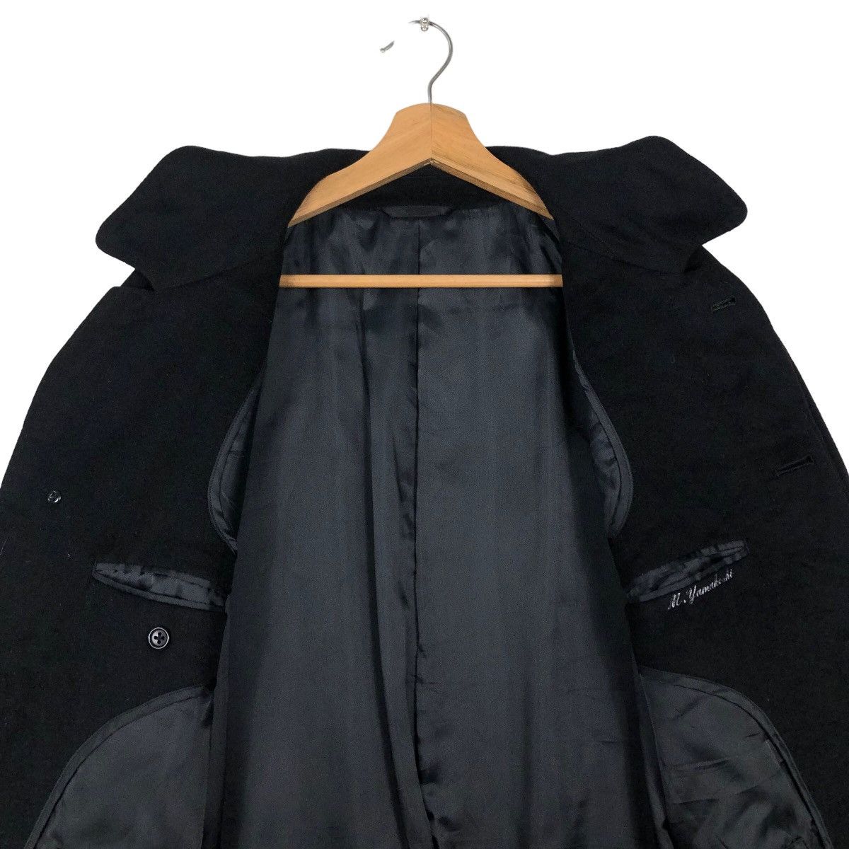 Japanese Brand 🔥Rich Black - Fly Coats Long Jacket Wool Valentino Rudy Size US M / EU 48-50 / 2 - 11 Thumbnail