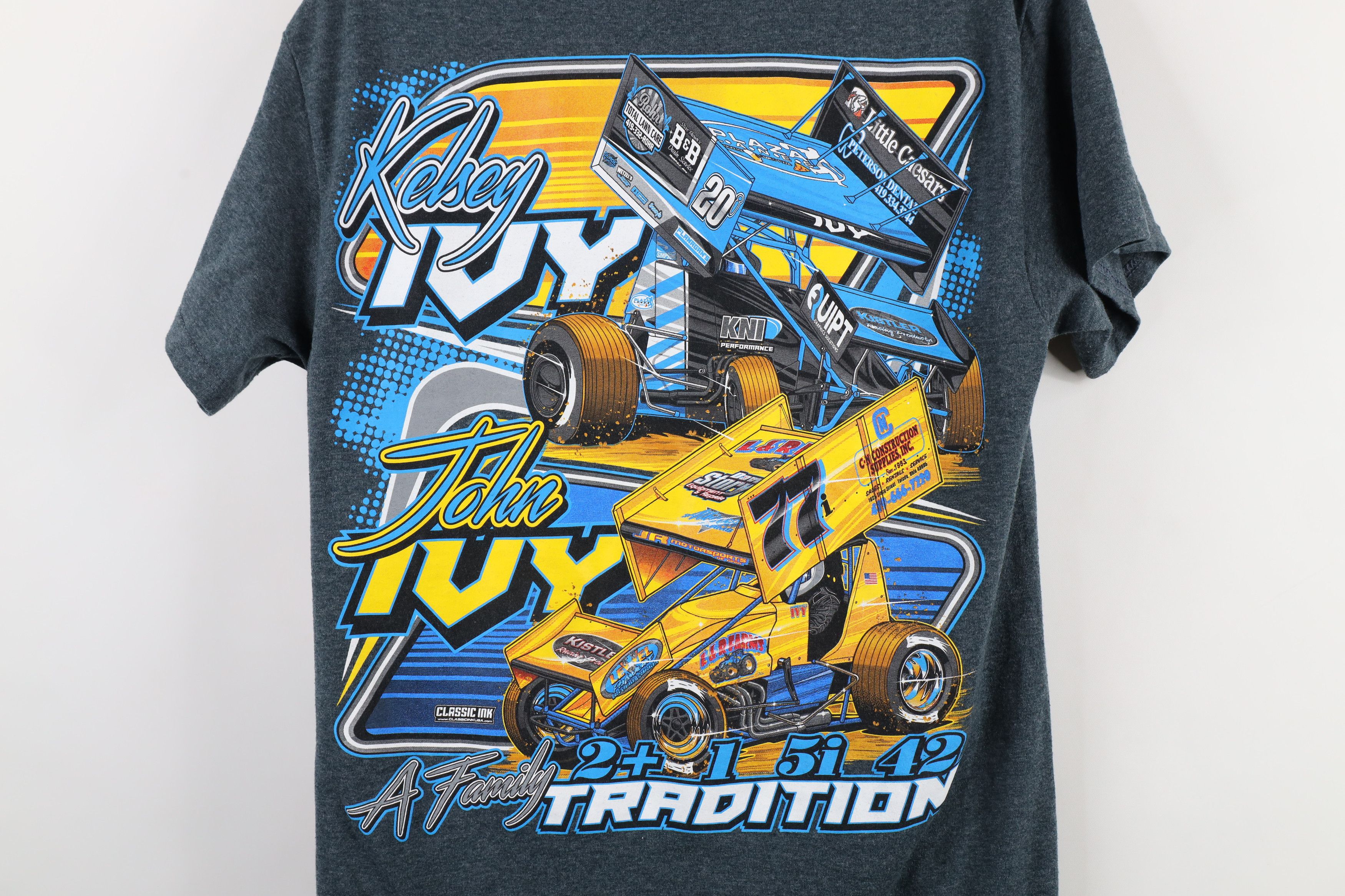 Vintage Y2K Streetwear John and Kelsey Ivy Racing T-Shirt Gray Size M / US 6-8 / IT 42-44 - 8 Thumbnail