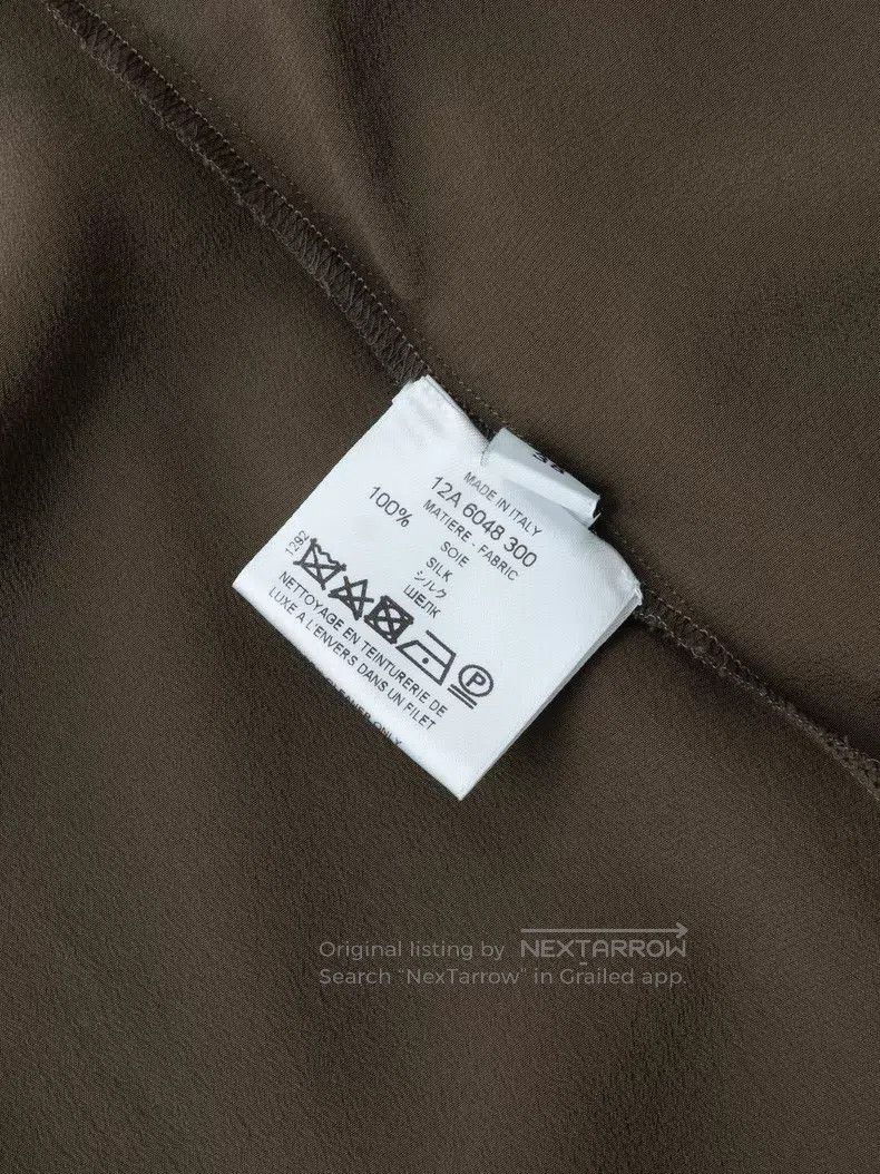 Givenchy Givenchy Sophisticated Olive Green Silk Long Sleeve Shirt Size XS / US 0-2 / IT 36-38 - 8 Thumbnail