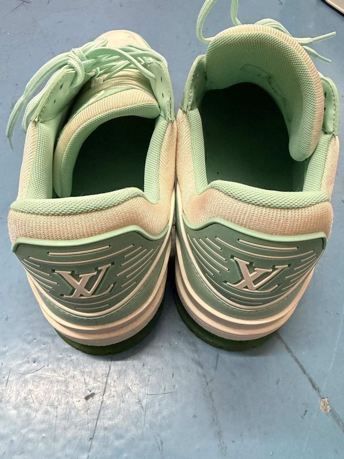 Louis Vuitton LOUIS VUITTON TEAL SNEAKERS Size US 12 / EU 45 - 3 Thumbnail