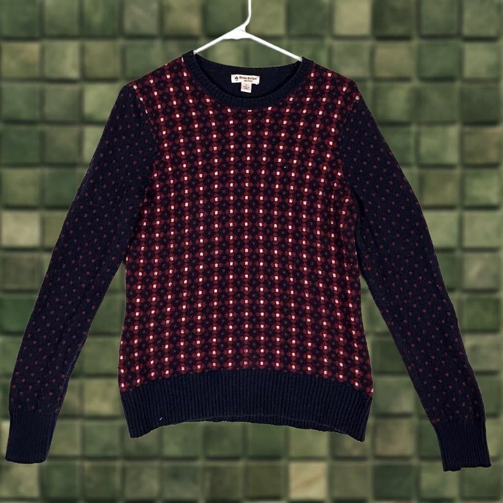 Brooks Brothers Brooks Brothers Red Fleece Sweater Juniors Large Long Sleeve Knit Purple L/S Size L / US 10 / IT 46 - 1 Thumbnail