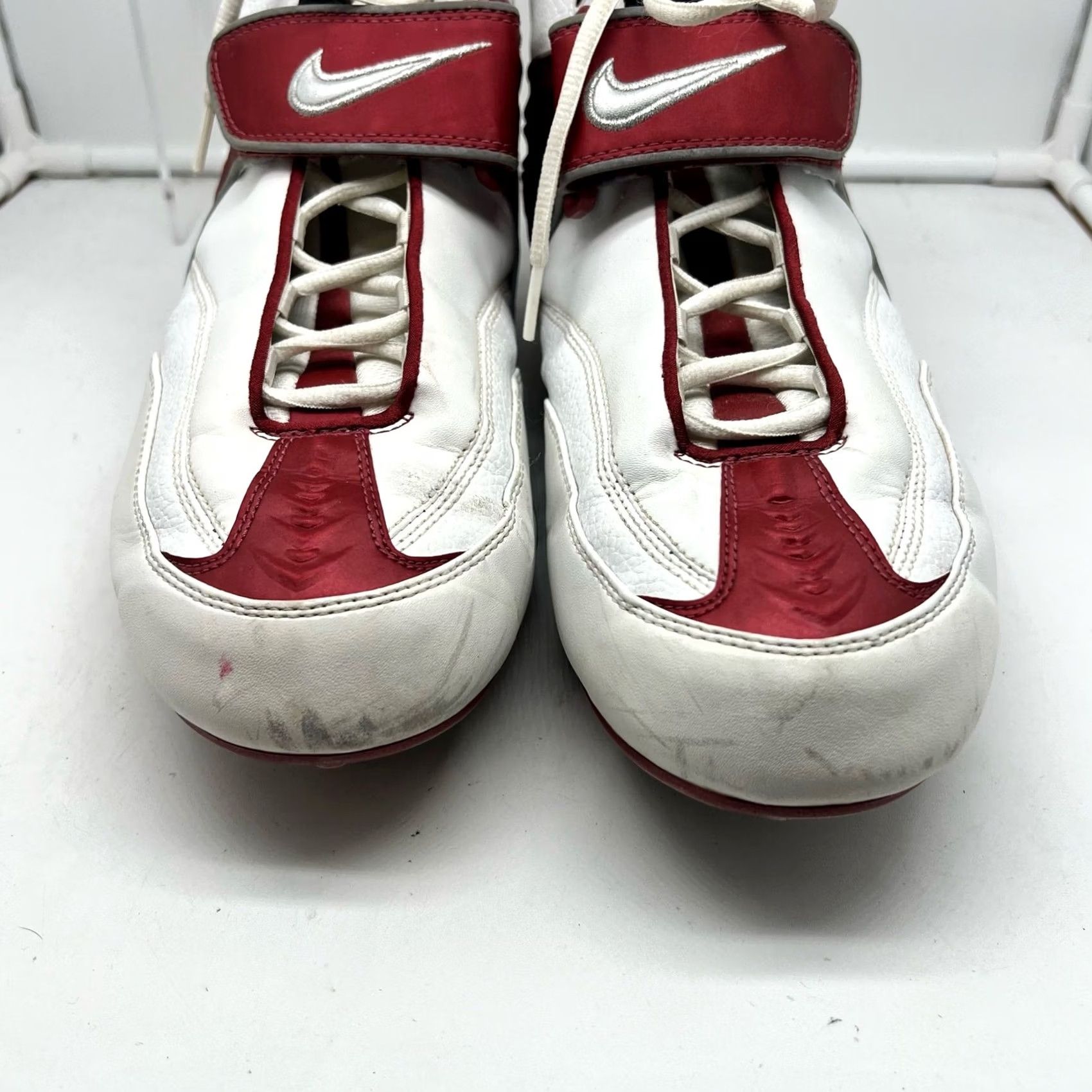 Nike Nike Football Cleats Mens 14 Air Zoom Maroon Red & White 359421 Strap Size US 14 / EU 47 - 3 Thumbnail