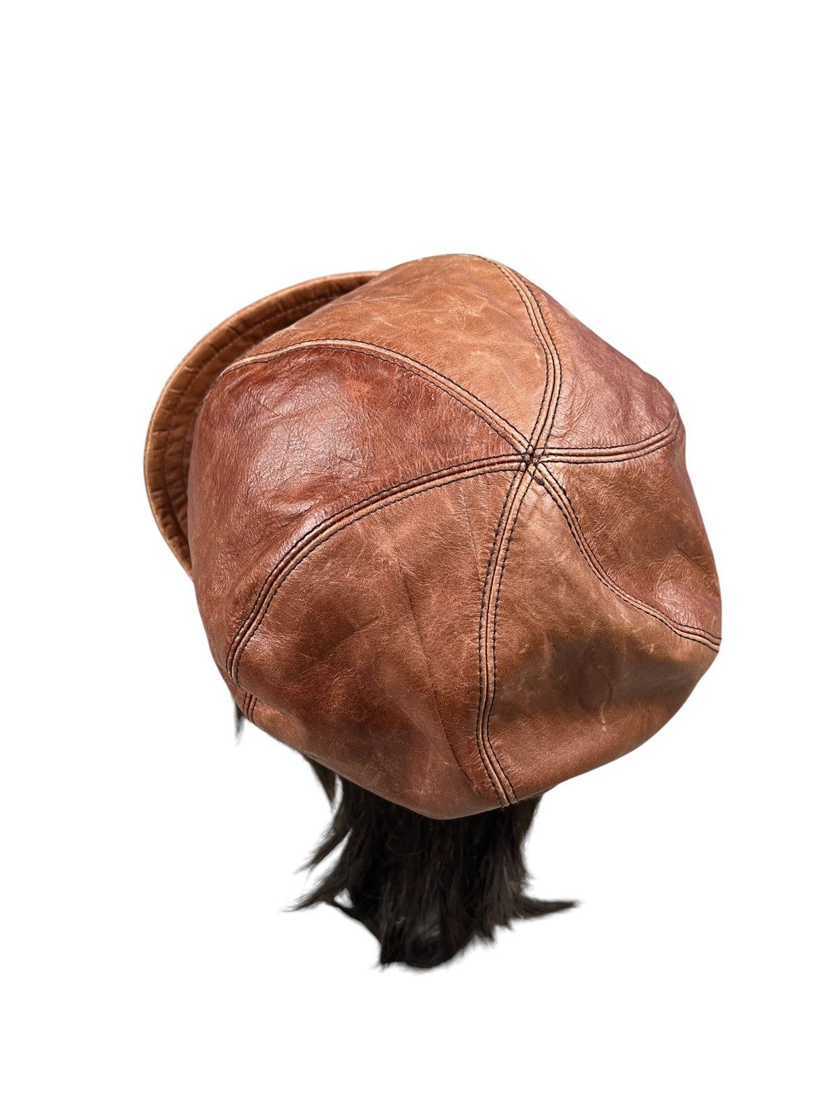 CA4LA × Leather Vintage CA4LA Leather Newsboy Hat Size ONE SIZE - 4 Thumbnail