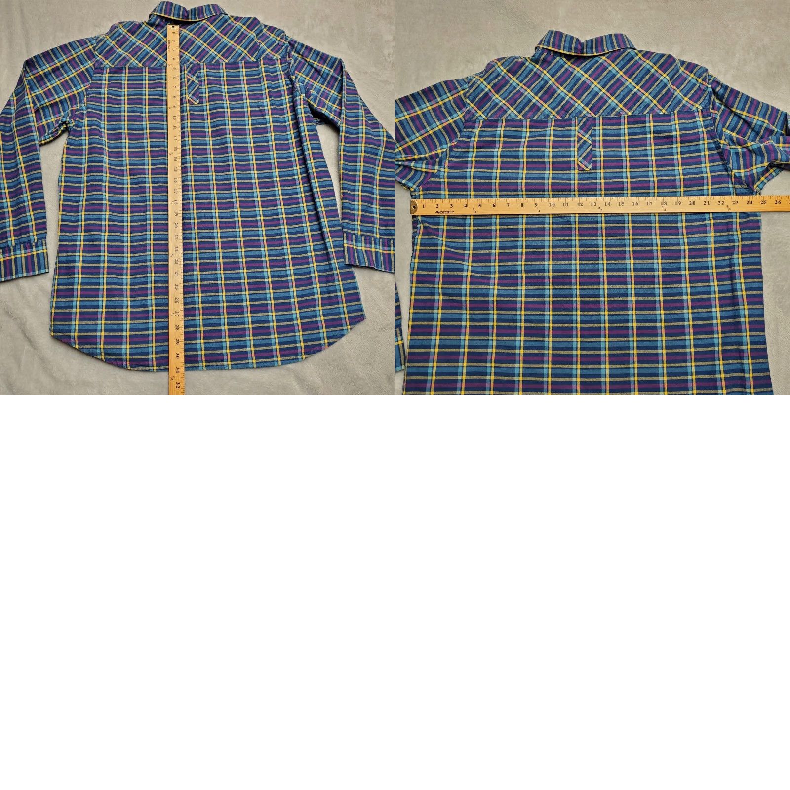 Carbon2Cobalt VINTAGE Carbon 2 Cobalt Shirt Mens XL Blue Plaid 100% Cotton Twill Button Up Long Sleeve Casual Mens Size US XL / EU 56 / 4 - 8 Thumbnail