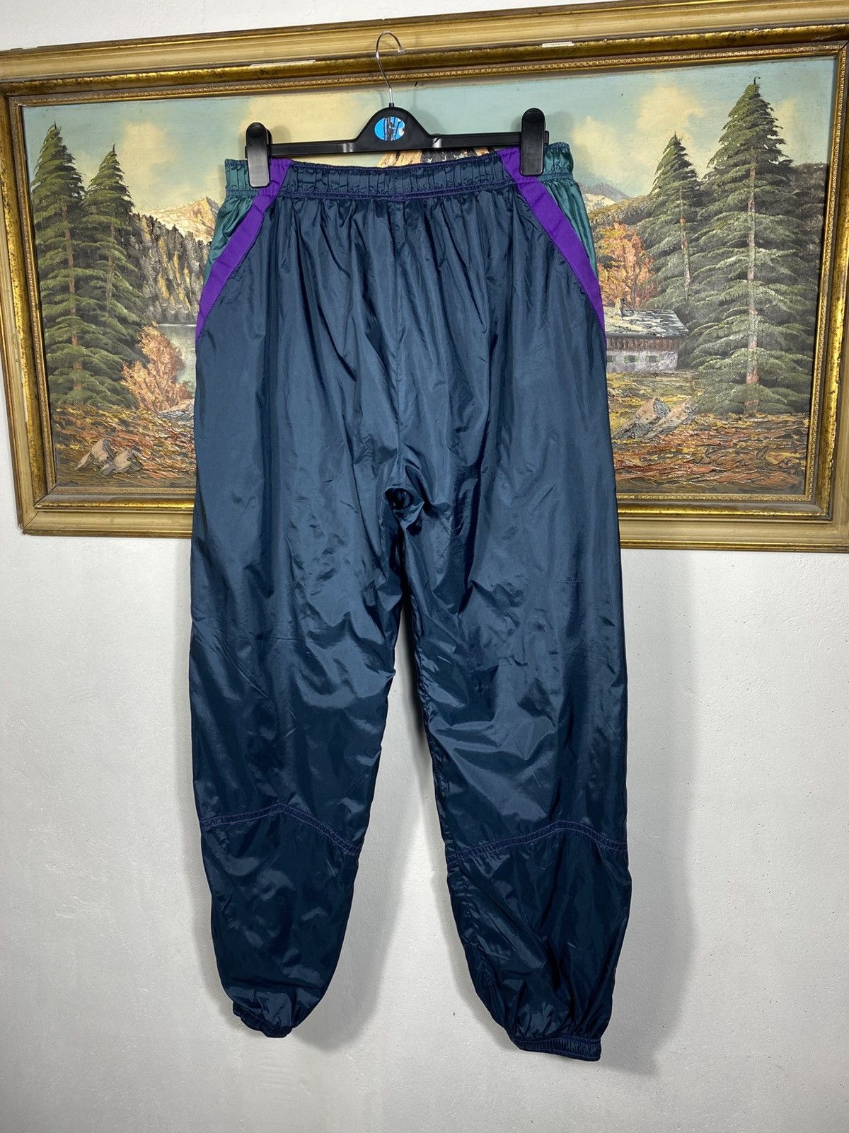 Nike × Vintage Nike Vintage 90s Trousers Sweatpant Nylon Parachute Grey Tag Size US 38 / EU 54 - 6 Thumbnail