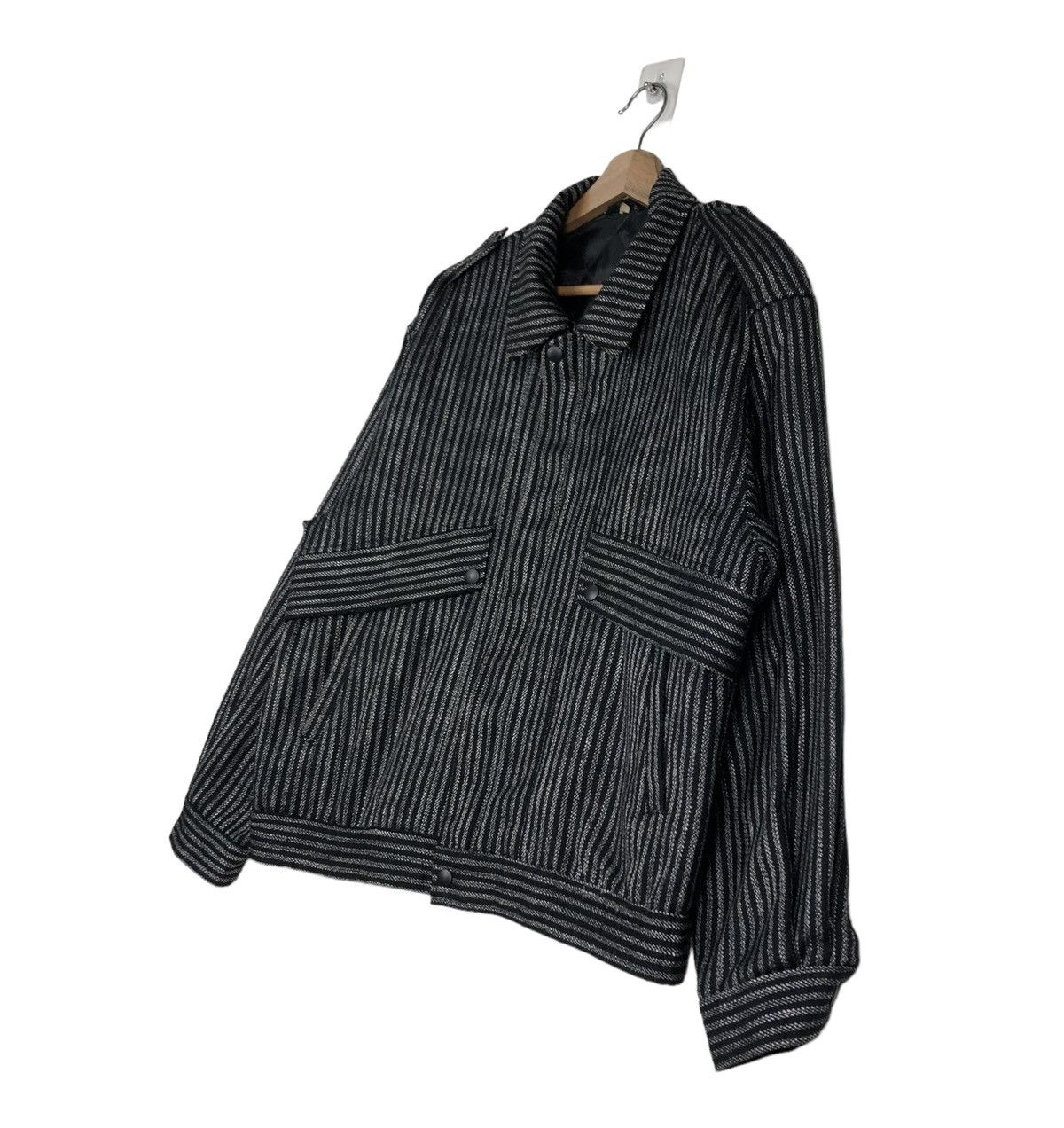 Japanese Brand 🔥VINTAGE HICKORY CHORE BOMBER JACKET BIG POCKET ISSEY MIYAKE Size US M / EU 48-50 / 2 - 2 Thumbnail