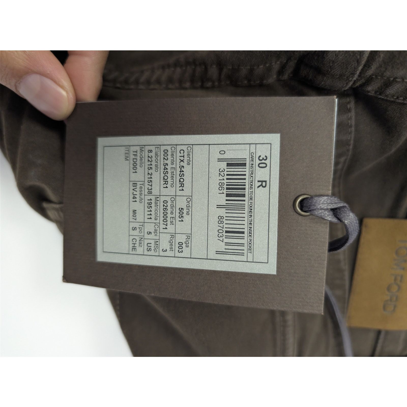Tom Ford o1rshd1 Slim Fit Denim Jeans in Cafe Brown 30 Size US 30 / EU 46 - 20 Thumbnail