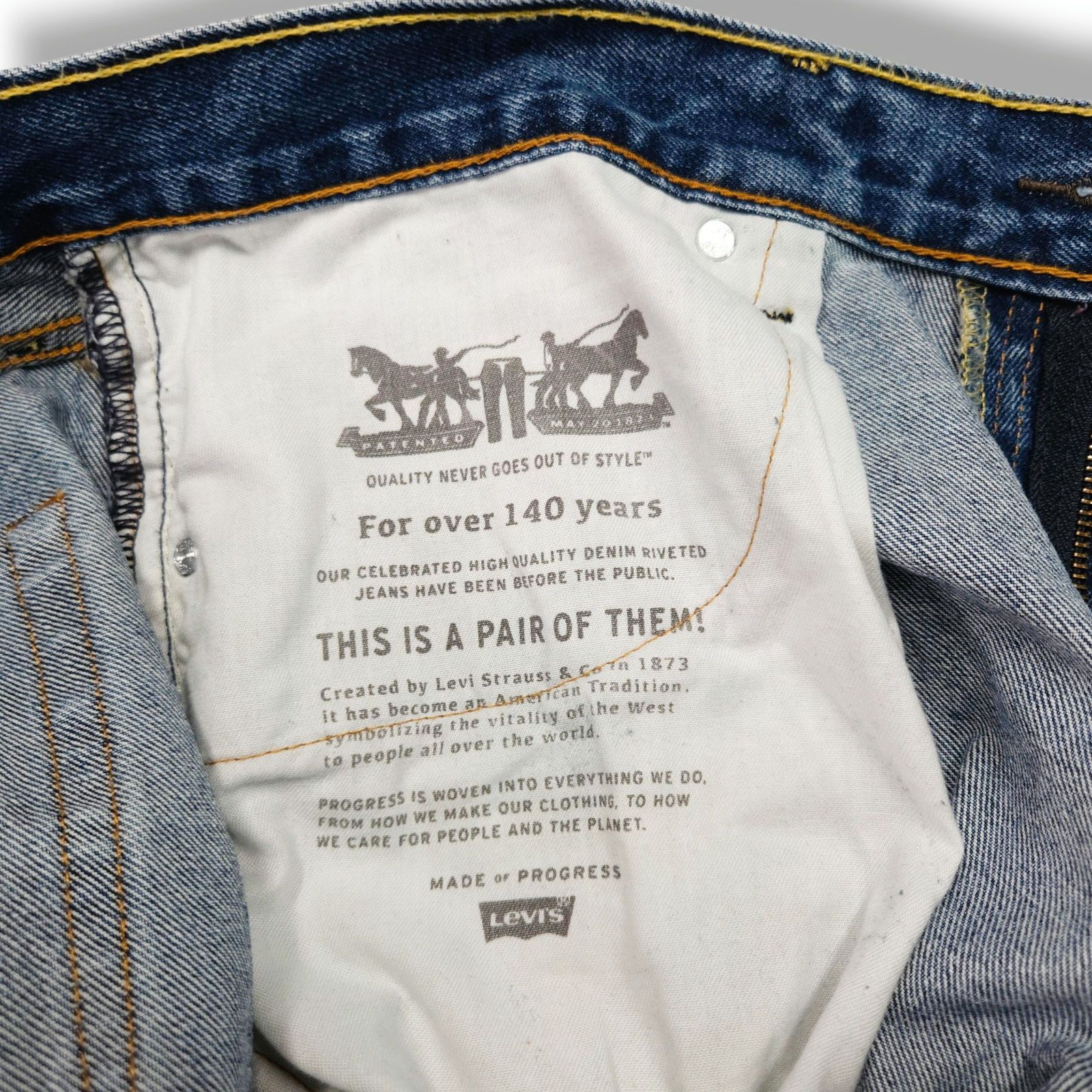 Levi's Levi’s 505 Straight Leg Jeans W40 L32 Dark Stonewash VTG Y2K Size US 40 / EU 56 - 9 Thumbnail