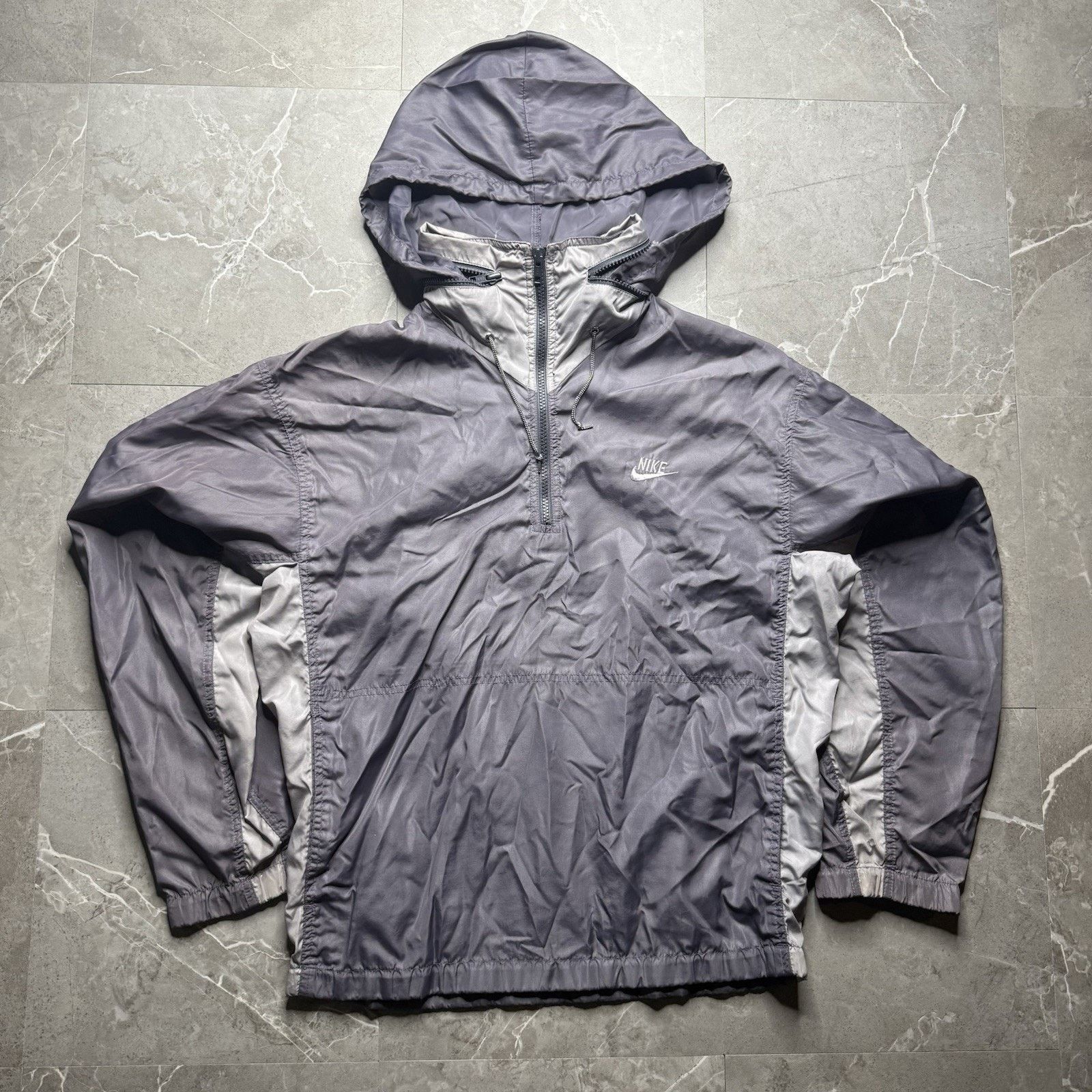 Nike Vintage 80s Nike Grey Pullover Windbreaker Jacket Size US M / EU 48-50 / 2 - 1 Thumbnail
