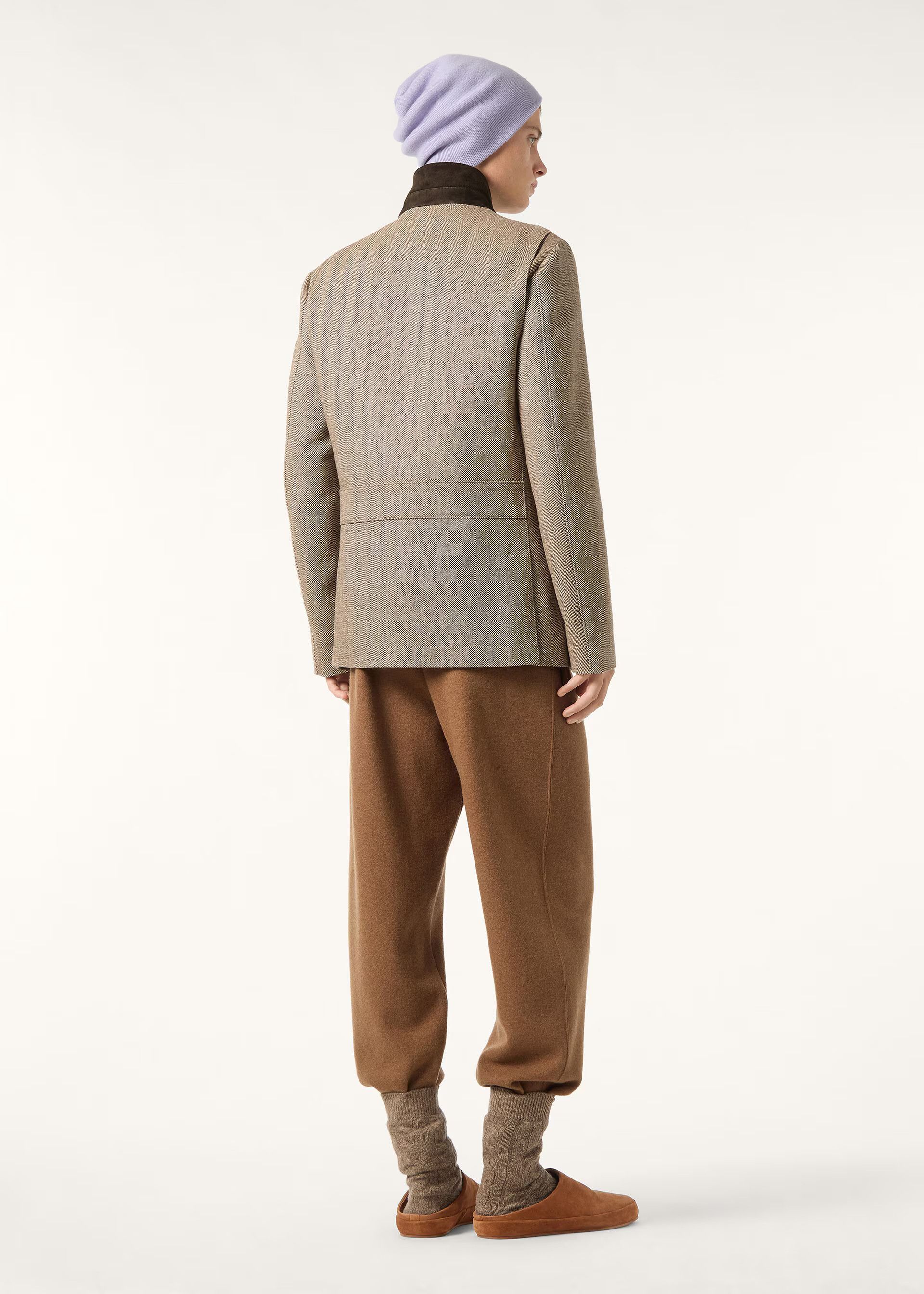 Loro Piana os11x0226 FAQ7965 Roadster Jacket in Chocolate Herringbone Size US L / EU 52-54 / 3 - 5 Thumbnail