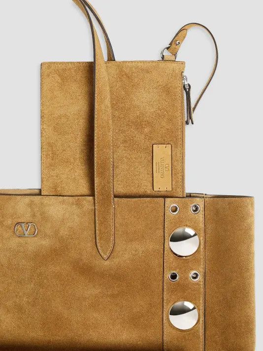Valentino os11x0926 Size: OS / Medium Nellcôte Suede Shopping Bag Size ONE SIZE - 6 Thumbnail
