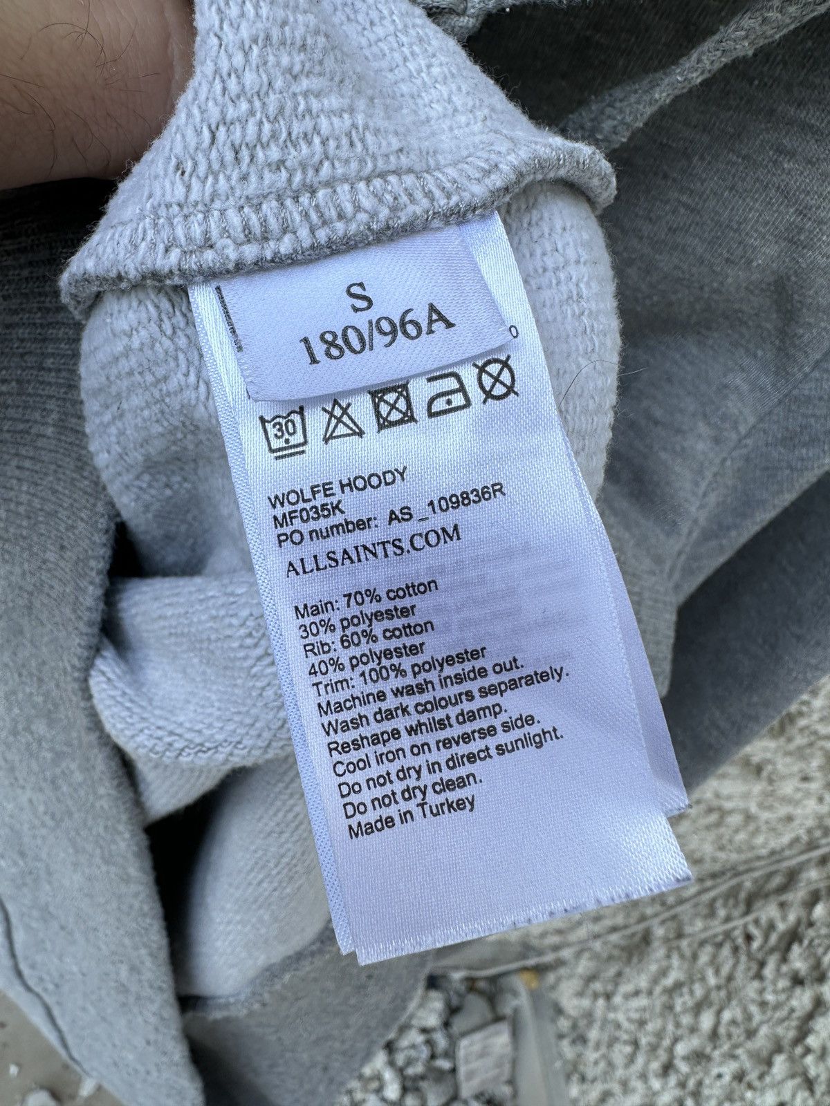 Allsaints All Saints grey zip hoodie Size US M / EU 48-50 / 2 - 6 Thumbnail
