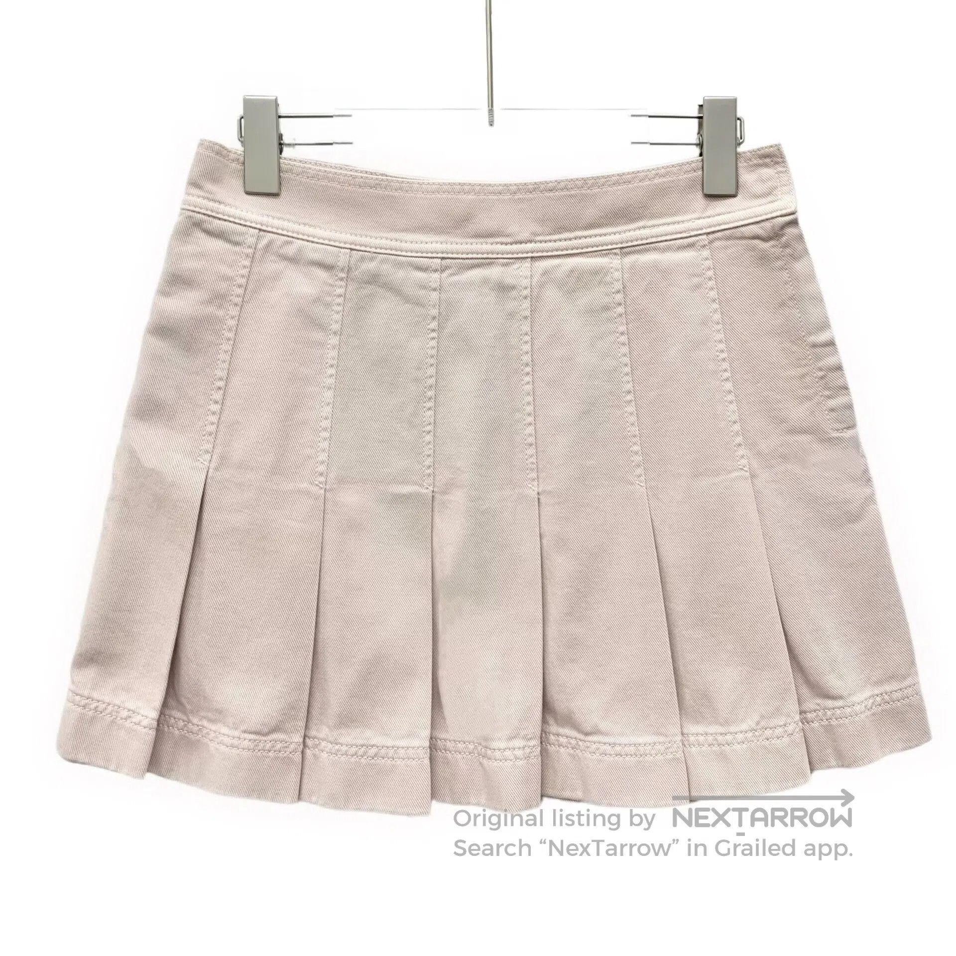 Valentino Valentino size L Light pink cotton casual pleated half ski Size 39" - 1 Thumbnail