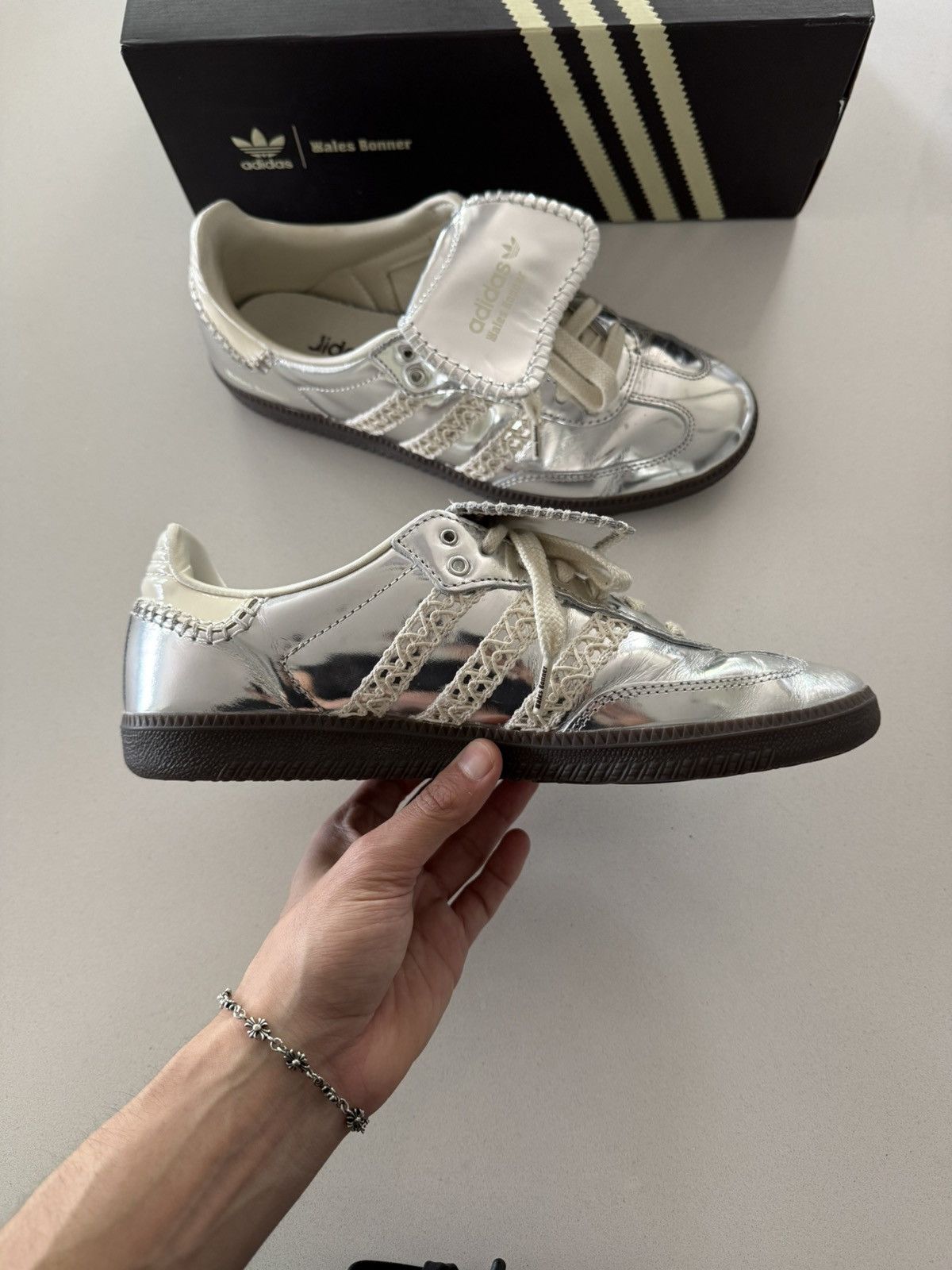 Adidas × Wales Bonner Wales Bonner ‘Silver Metallic’ Adidas Samba Size US 8 / EU 41 - 6 Thumbnail