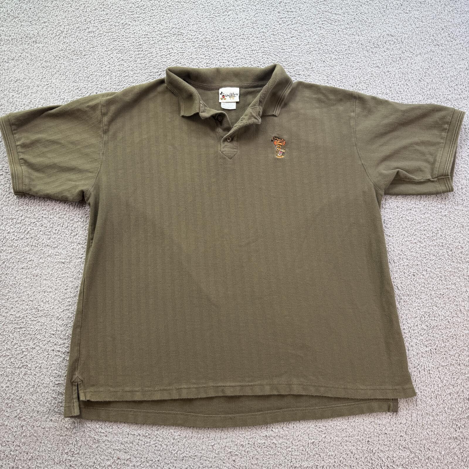 Disney Vintage Disney World Tigger Embroidered Polo Shirt XXL Green Size US XXL / EU 58 / 5 - 1 Thumbnail