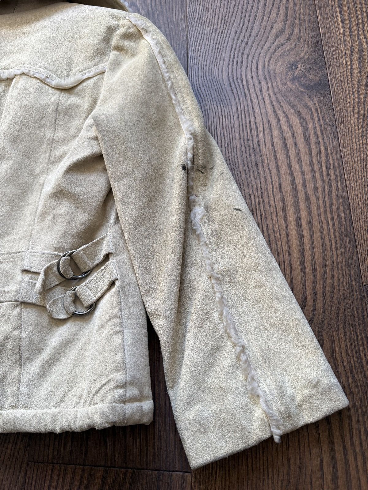 Vintage Vintage 60s Suede Shearling Women's Coat Size M / US 6-8 / IT 42-44 - 9 Thumbnail