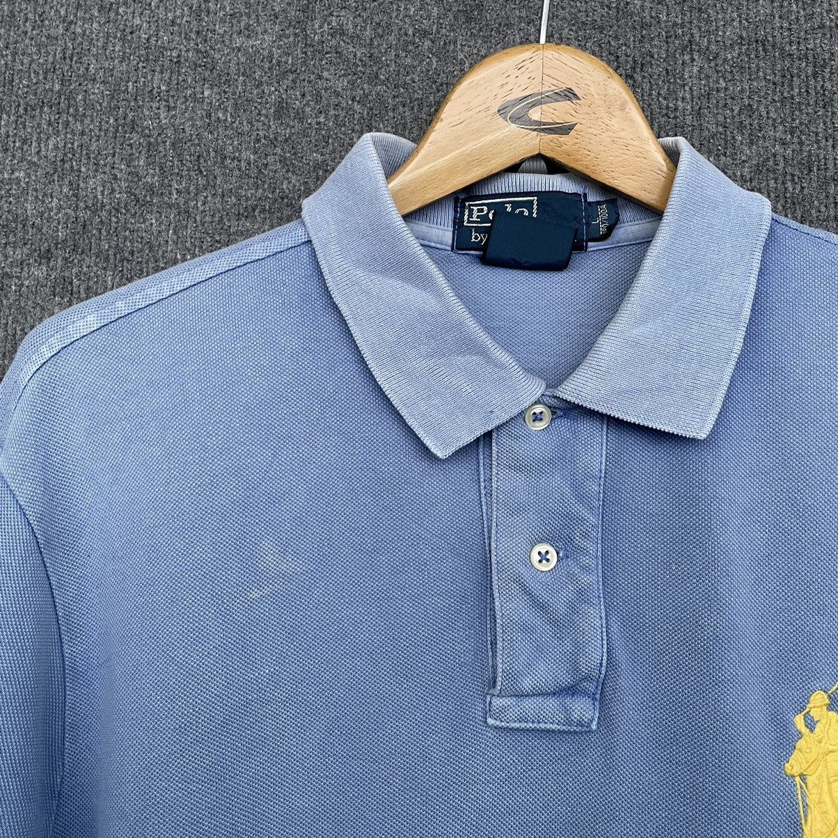 Polo Ralph Lauren × Ralph Lauren × Vintage Vintage Polo RL Embroidered Big Pony Faded Blue Polo T Size US L / EU 52-54 / 3 - 2 Thumbnail