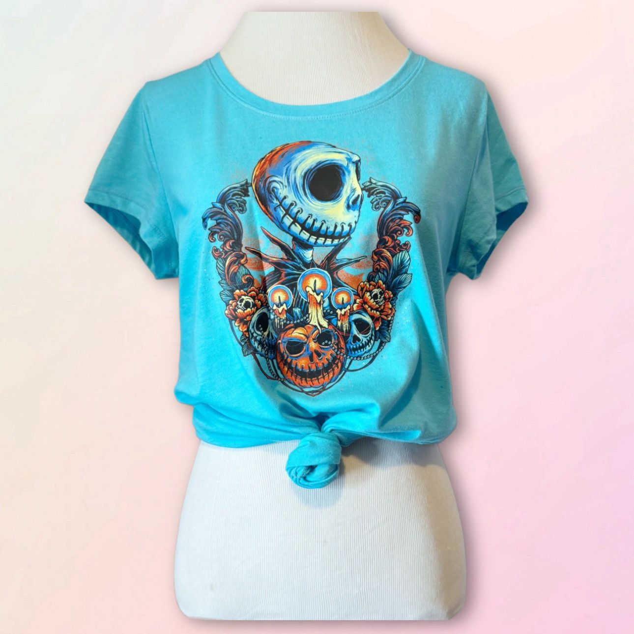 Vintage Nightmare Before Christmas, Custom, Retro Fitted Tee Size L / US 10 / IT 46 - 1 Thumbnail