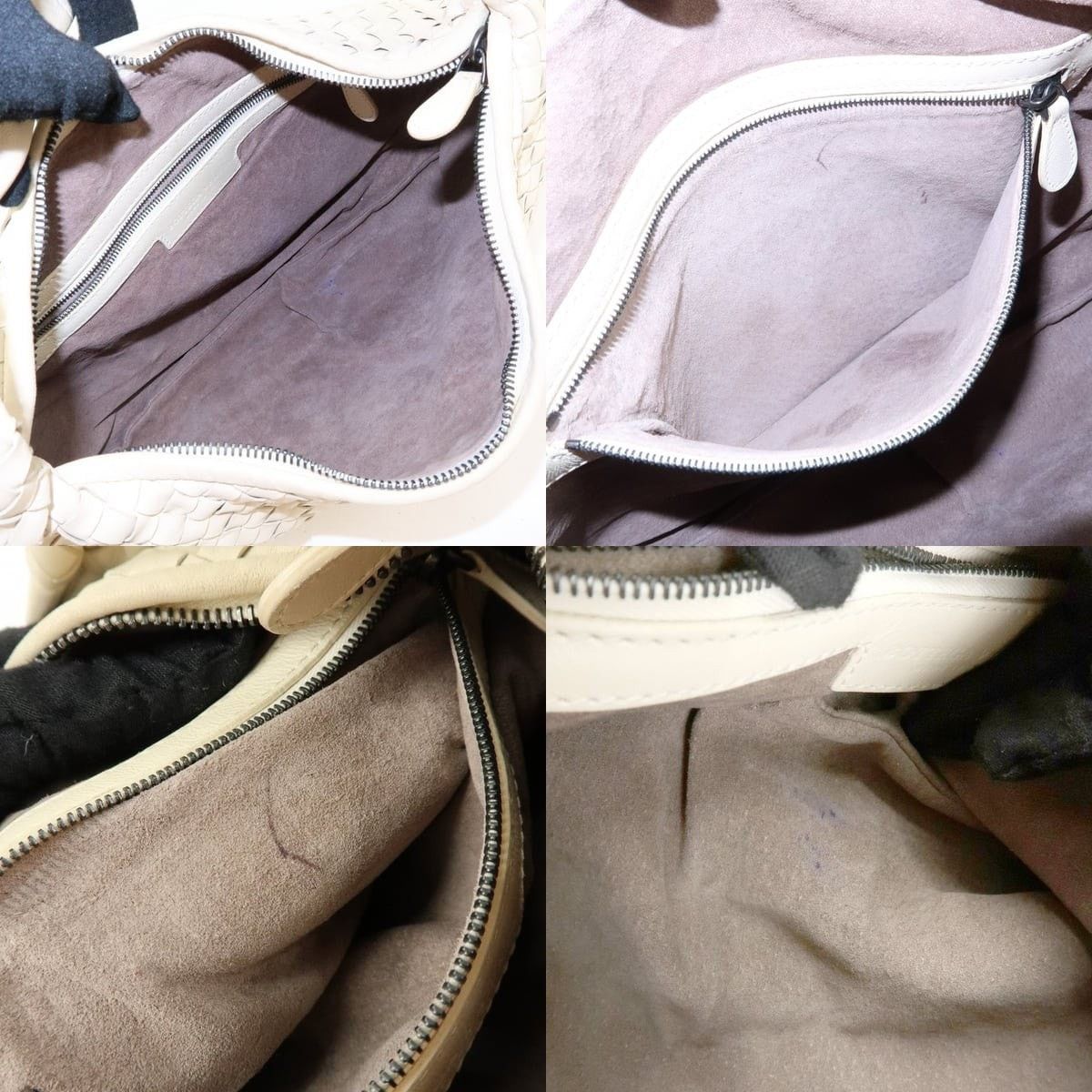 Bottega Veneta Bottega Veneta Intrecciato Lambskin Hobo Bag Cream Size ONE SIZE - 7 Thumbnail